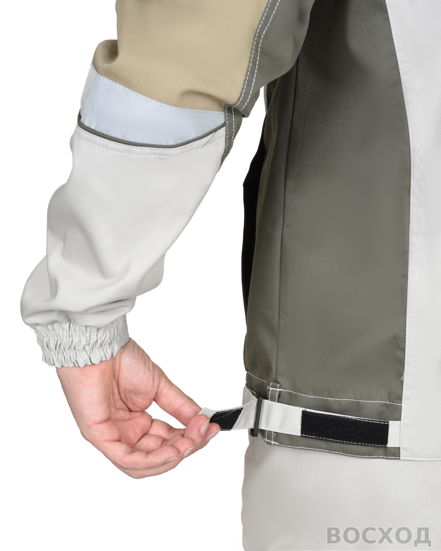 Куртка СИРИУС-КАСПИЙ молочная с оливой и песочным и СОП