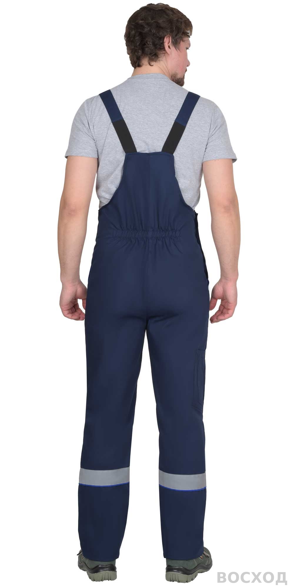 Костюм СИРИУС-МАСТЕР-РОСС куртка кор., п/к, тёмно- с васильковым и СОП