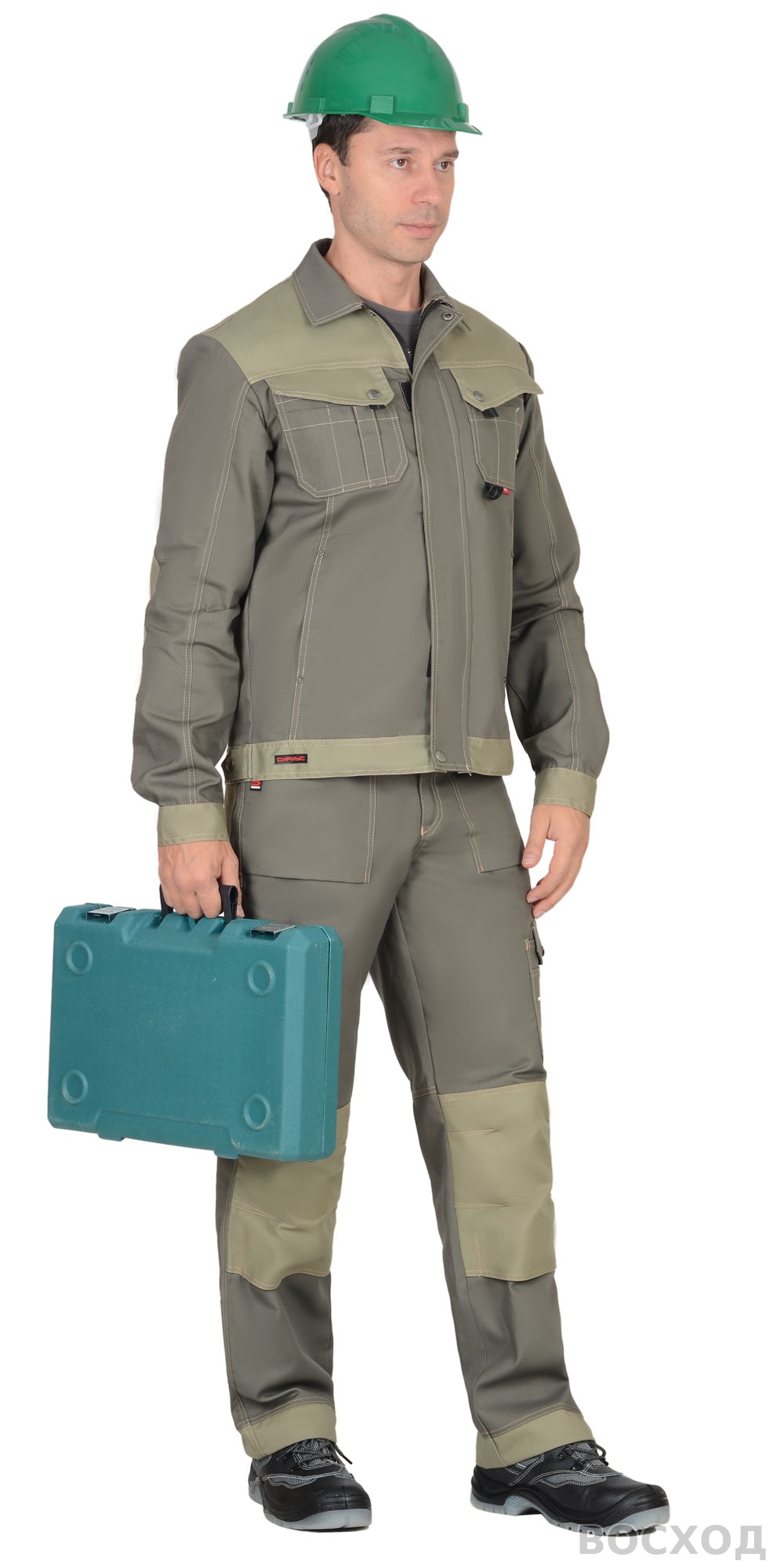 Куртка СИРИУС-ВЕСТ-ВОРК т. со св.оливковым пл. 275 г/кв.м