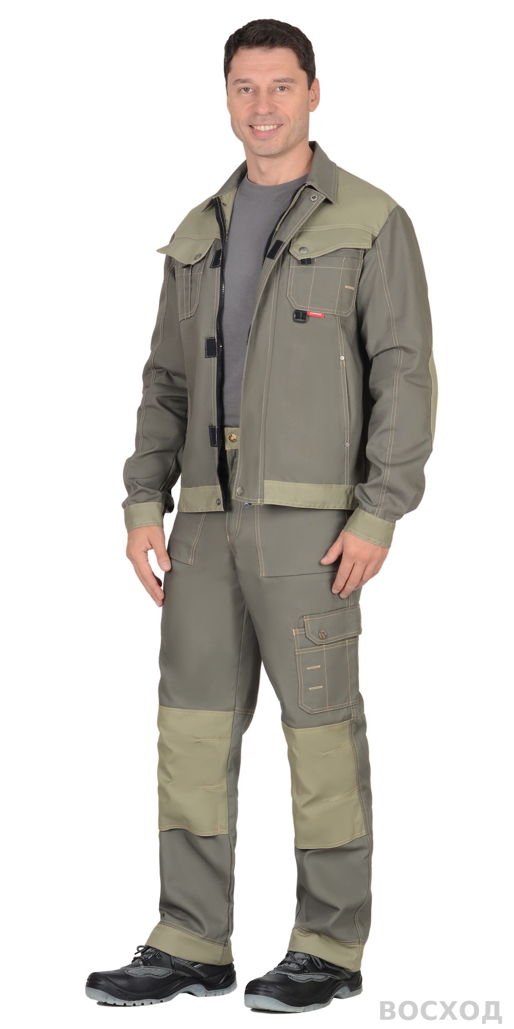 Куртка СИРИУС-ВЕСТ-ВОРК т. со св.оливковым пл. 275 г/кв.м