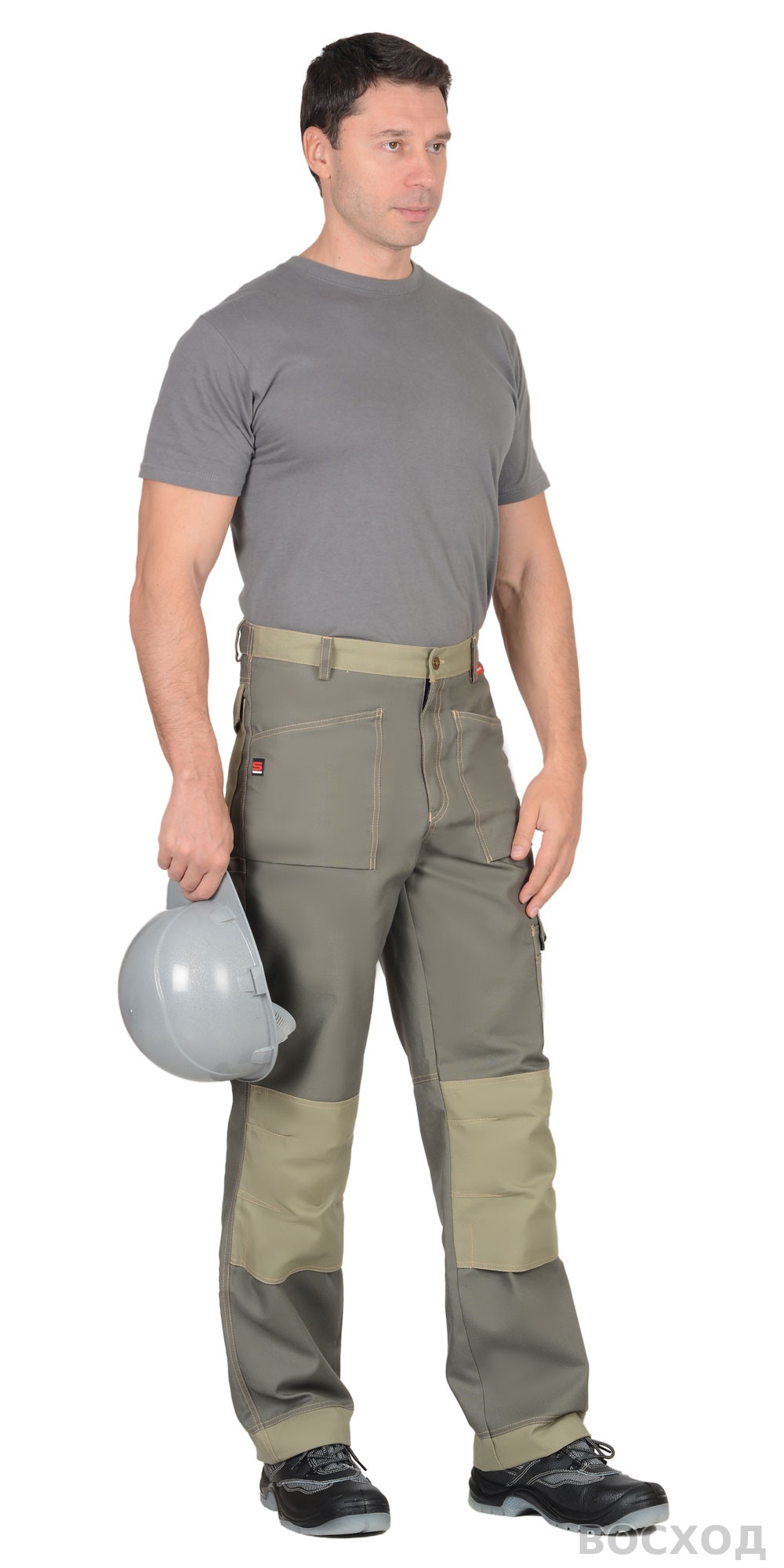 Брюки СИРИУС-ВЕСТ-ВОРК т. со св.оливковым пл. 275 г/кв.м