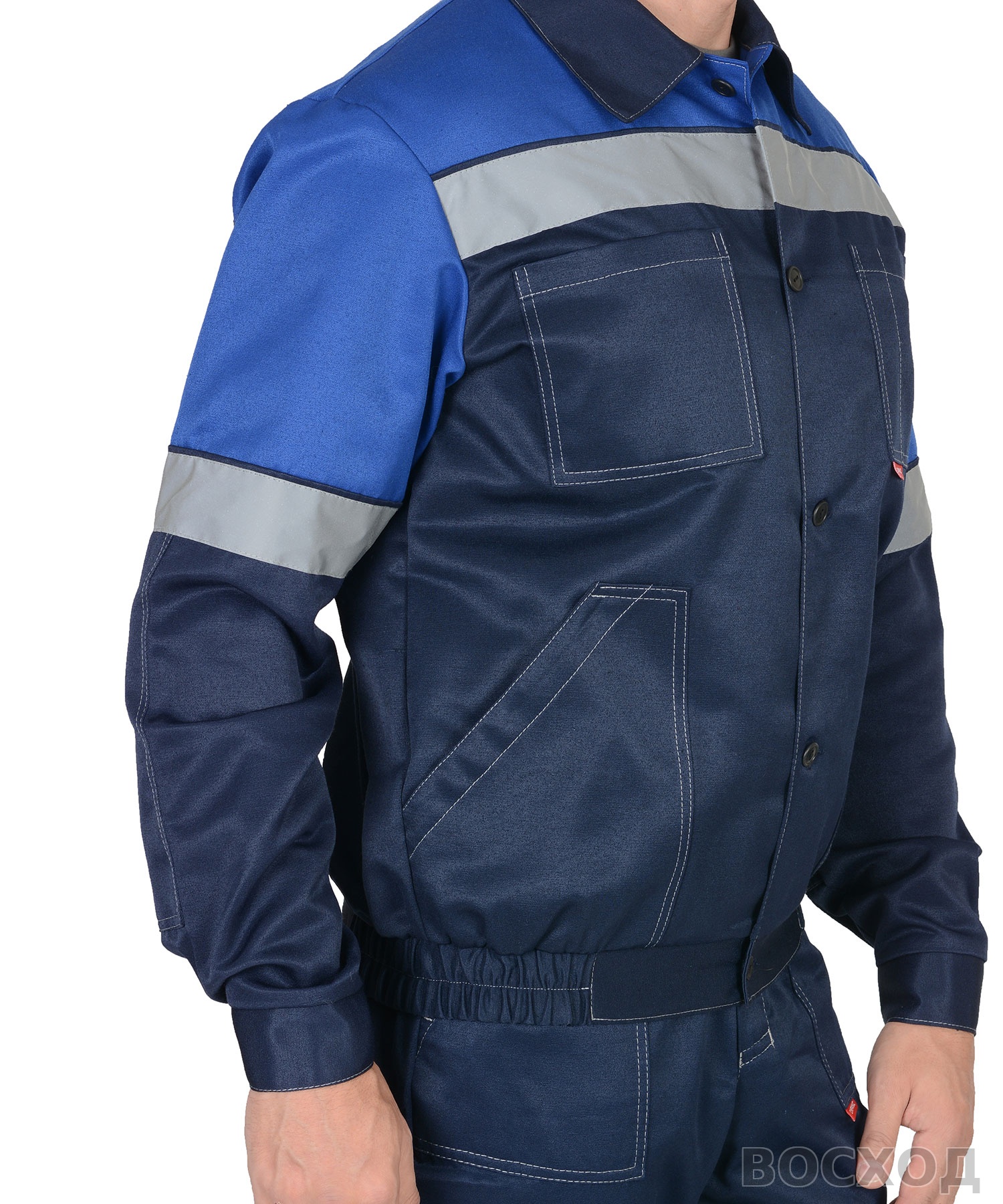 Костюм СИРИУС-ЛЕГИОНЕР куртка, п/к т. с васильковым СОП 50 мм