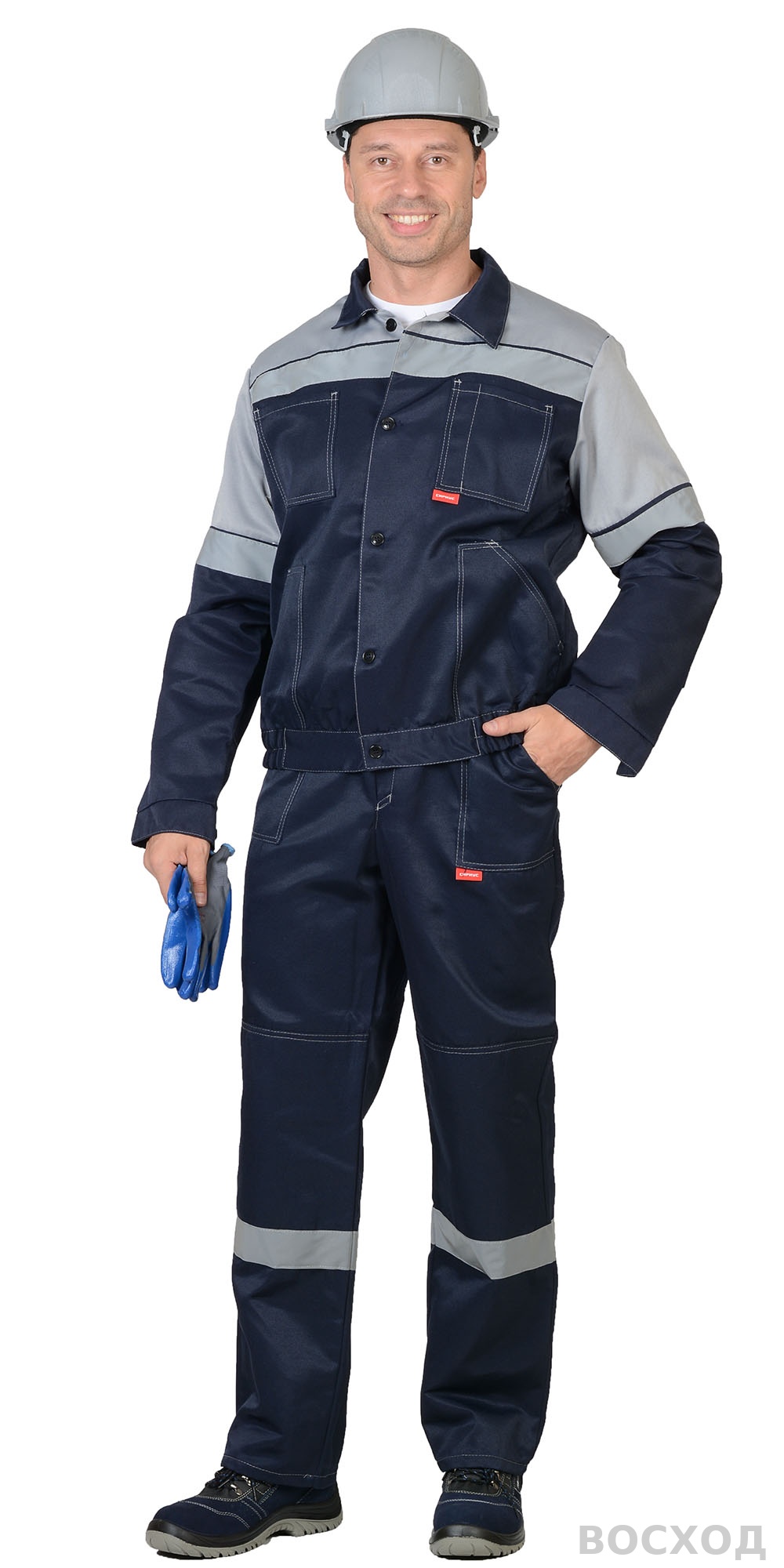 Костюм СИРИУС-ЛЕГИОНЕР куртка, п/к с серым СОП 50 мм