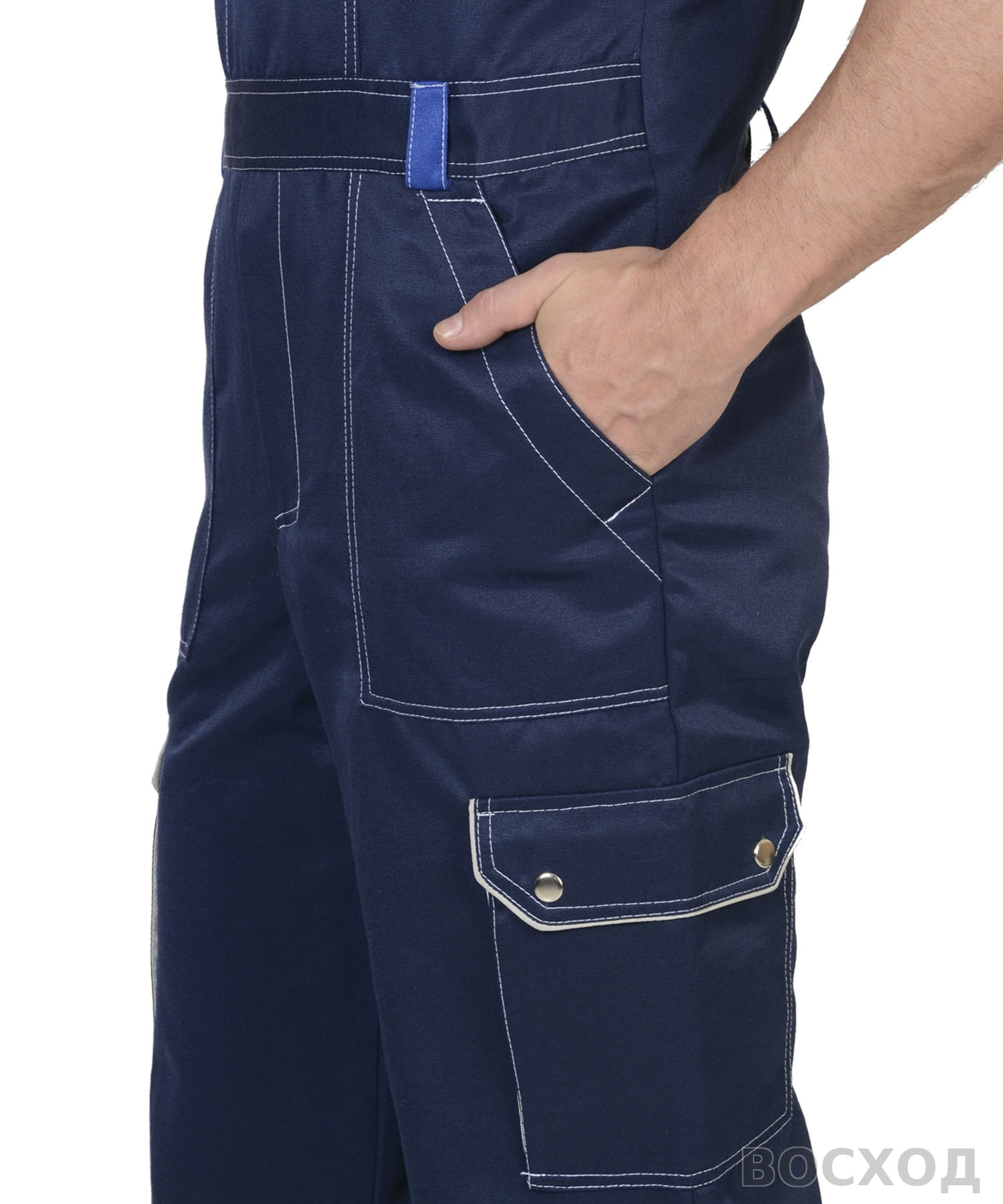 Костюм СИРИУС-ЛИДЕР куртка, п/к т. с васильком и молочным, СОП