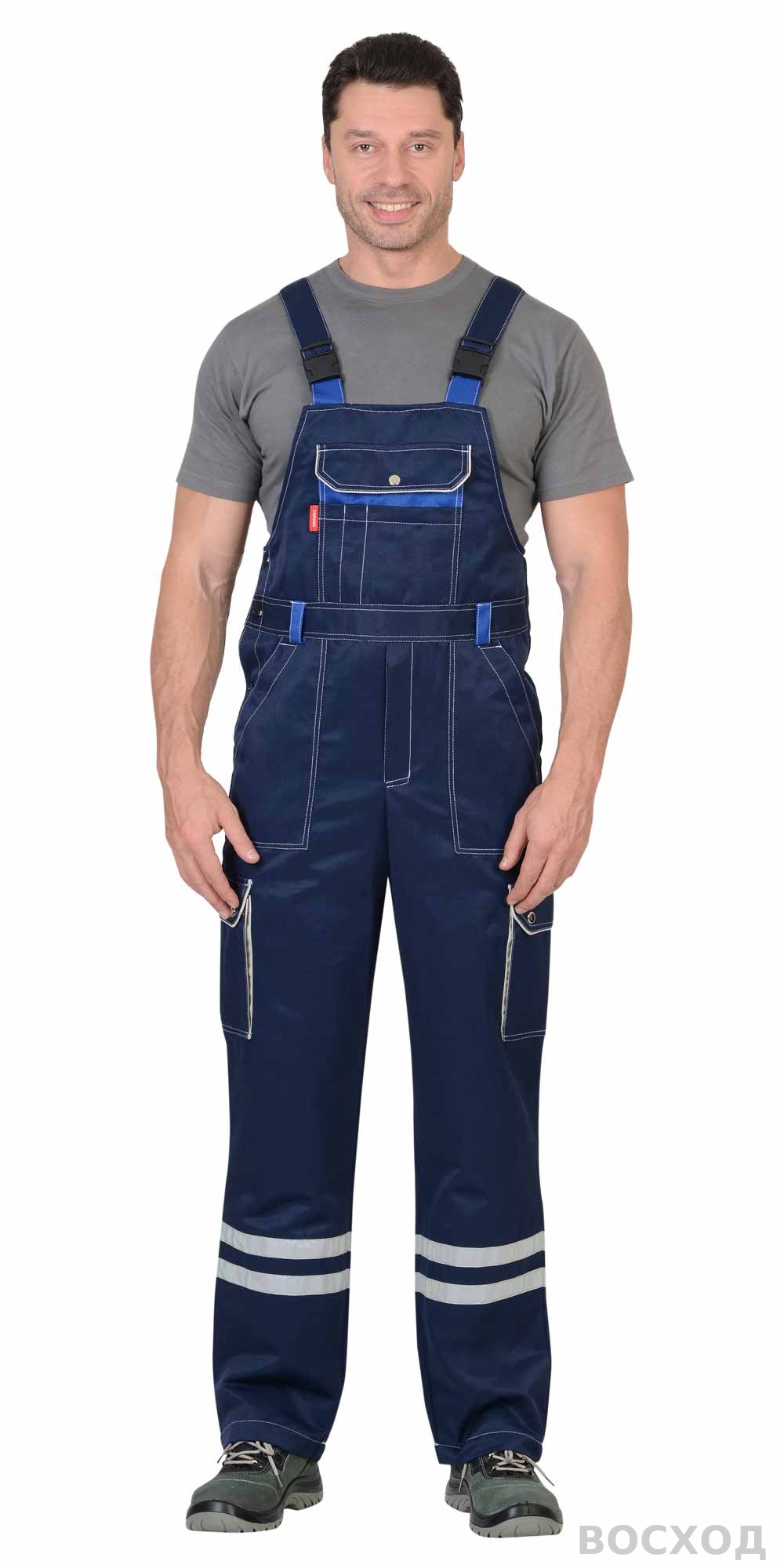 Костюм СИРИУС-ЛИДЕР куртка, п/к т. с васильком и молочным, СОП