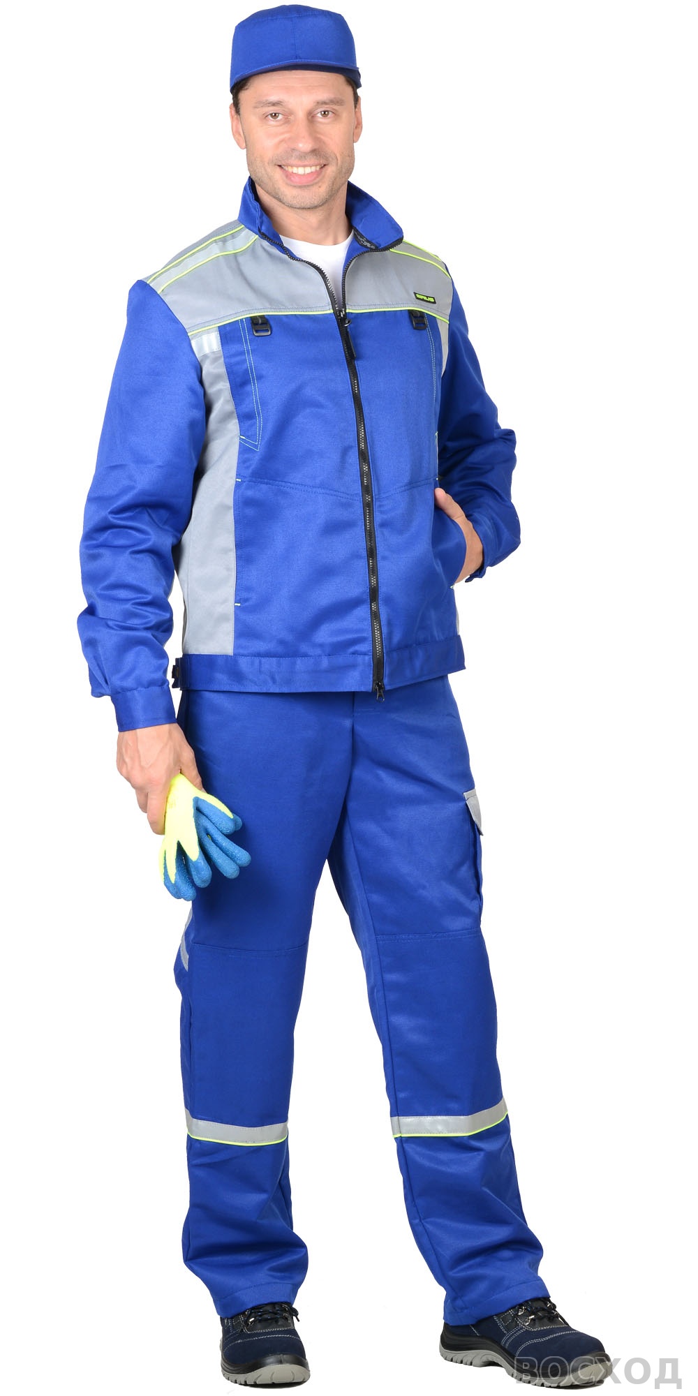 Костюм СИРИУС-ПРАКТИК куртка, п/к со св.серым