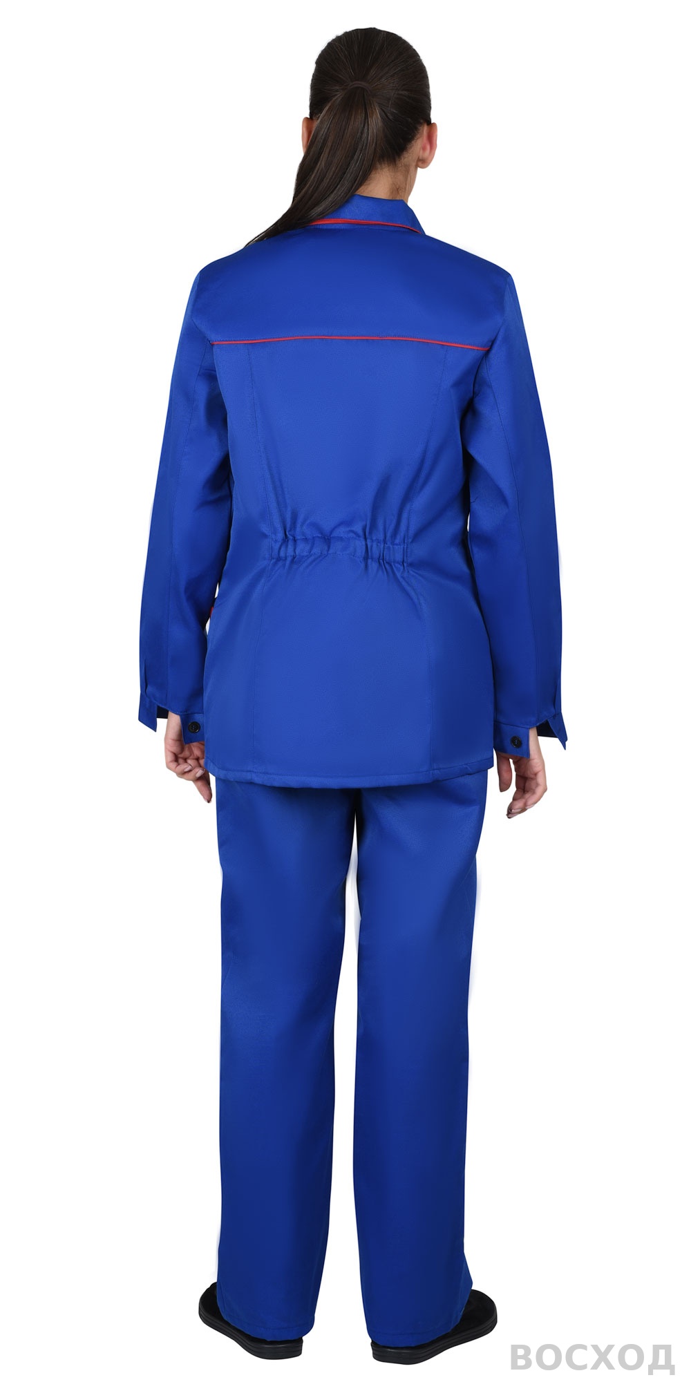 Костюм СИРИУС-ЗОЛУШКА женский, куртка, брюки, с красной отделкой