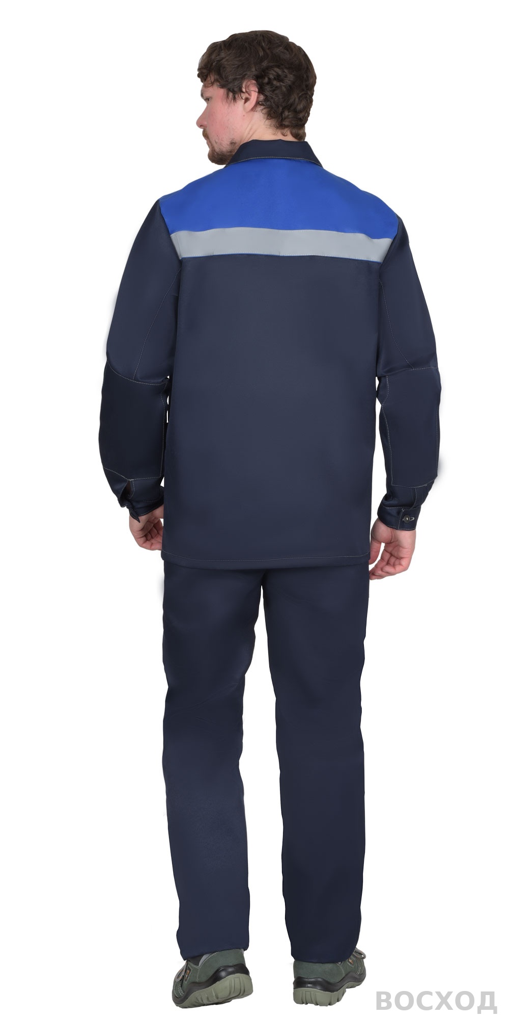 Костюм СИРИУС-СТАНДАРТ куртка, брюки т. с васильковым СОП 50 мм