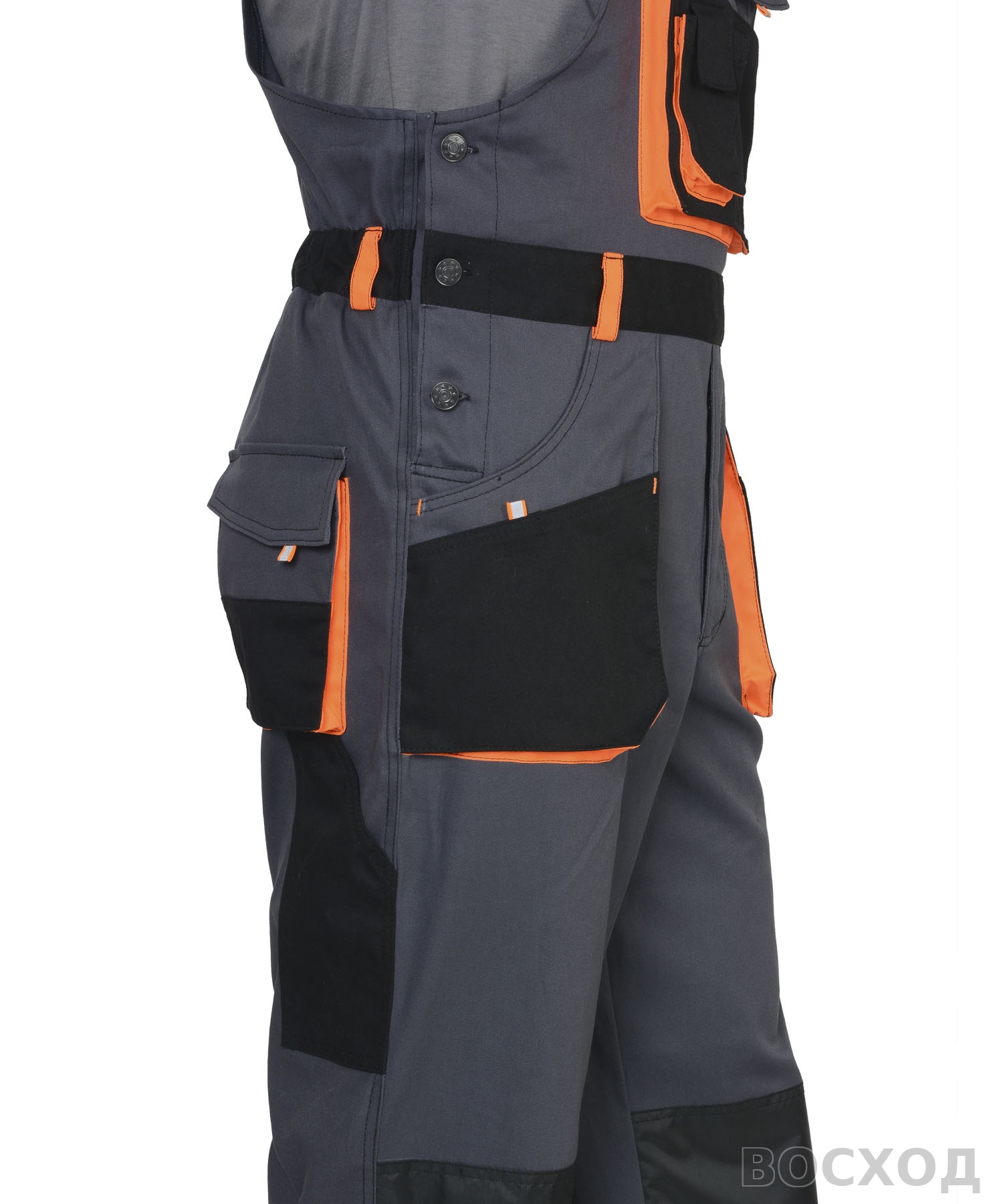 Полукомбинезон СИРИУС-МАНХЕТТЕН т. с оранж. и черным тк. стрейч пл. 250 г/кв.м