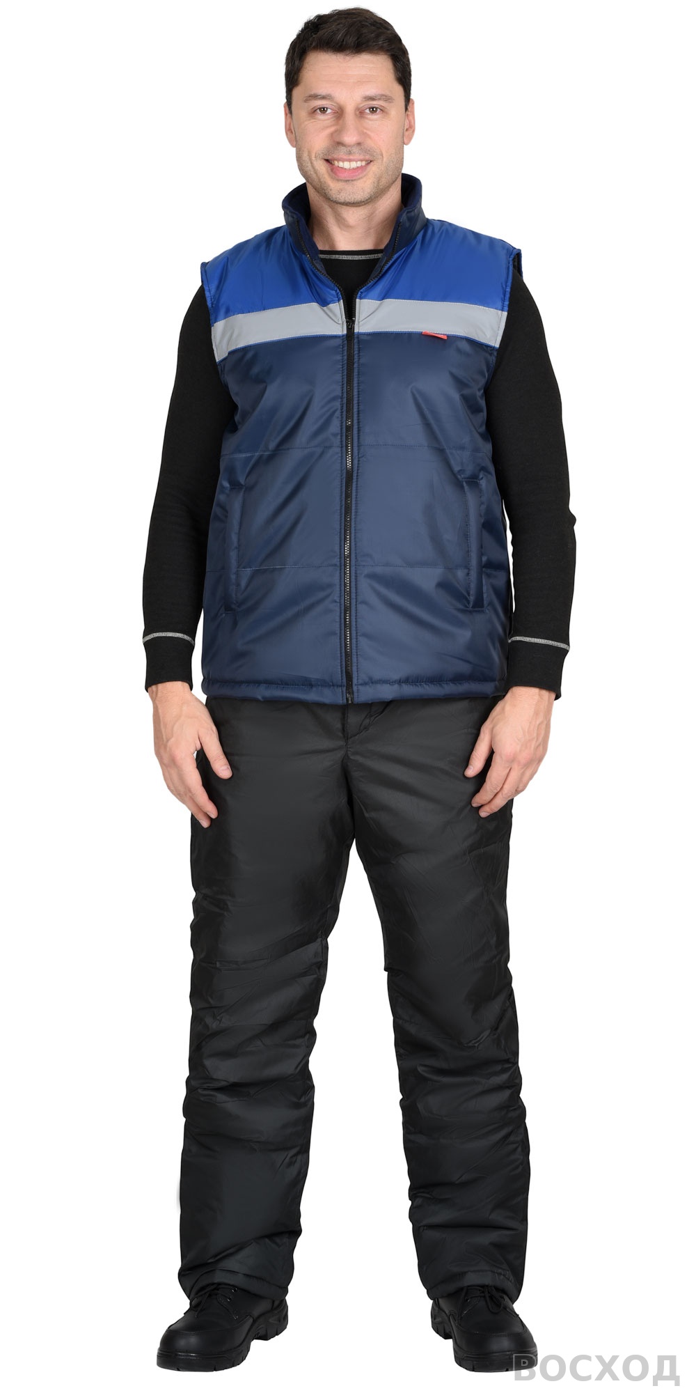 Жилет СИРИУС-ЭКСПРЕСС с васильковым и СОП