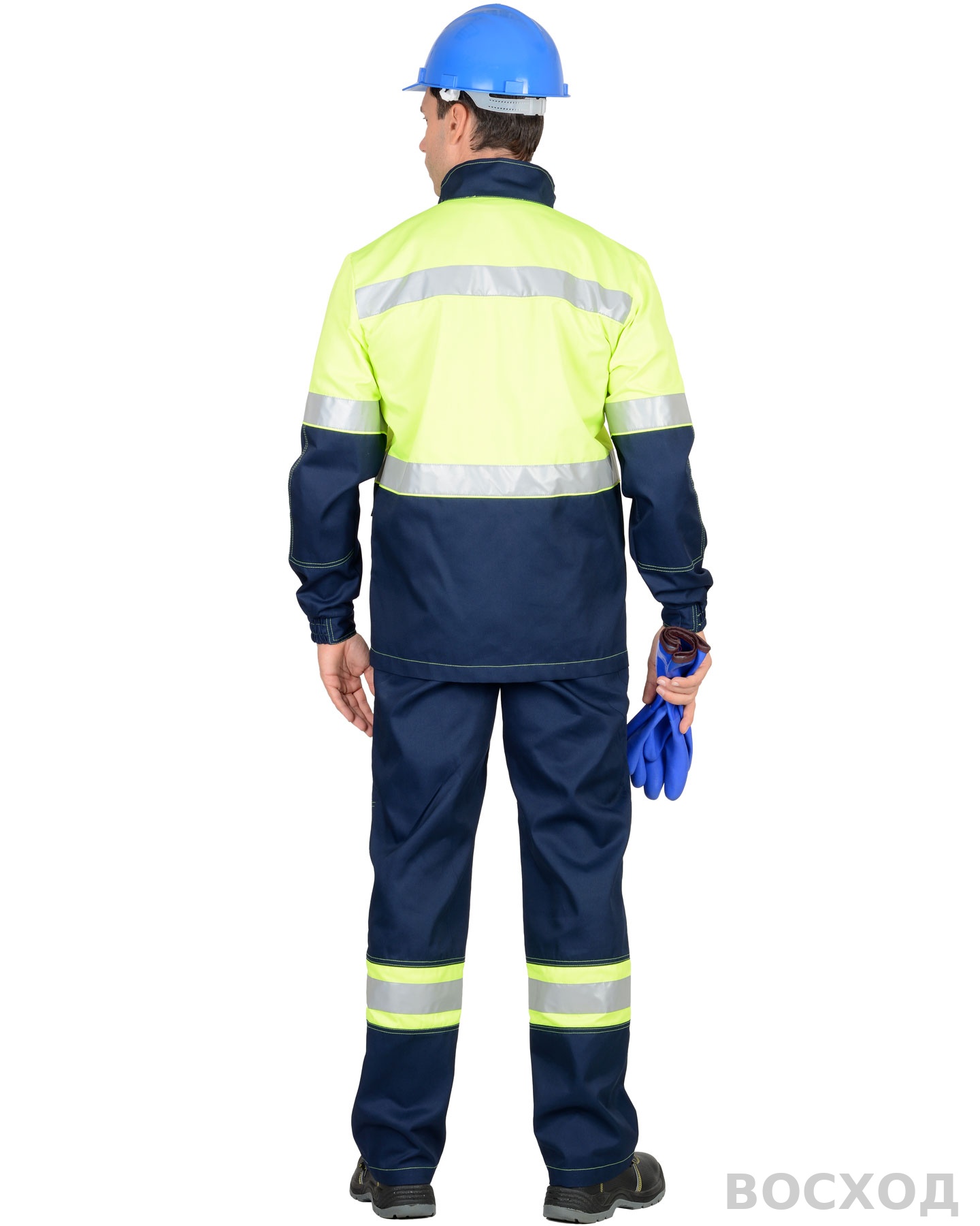 Костюм СИРИУС-ТЕРМИНАЛ куртка, п/к, темно- с лимонным и СОП