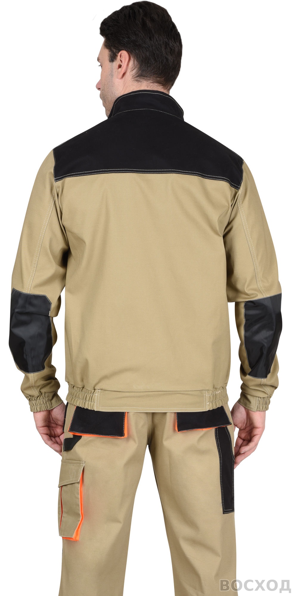 Куртка СИРИУС-МАНХЕТТЕН с оранж. и черным тк. мех. стрейч пл. 250г/кв.м