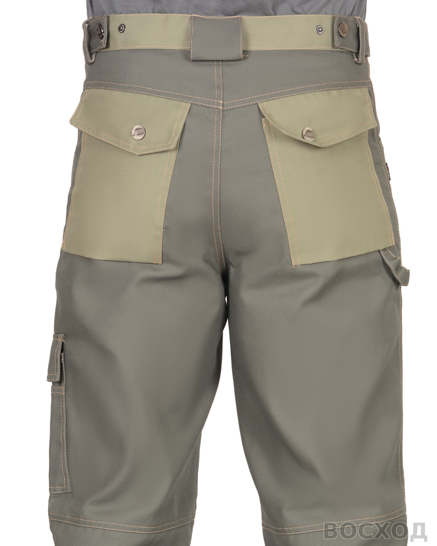 Костюм СИРИУС-ВЕСТ-ВОРК куртка дл., брюки т. со св.оливковым пл. 275 г/кв.м