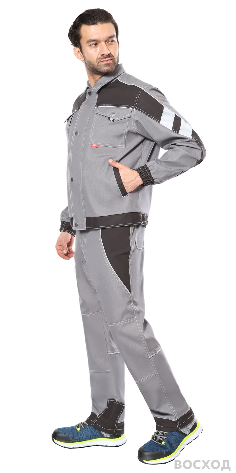 Костюм СИРИУС-ПЕКИН куртка кор., п/к с черным пл. 280 г/кв.м