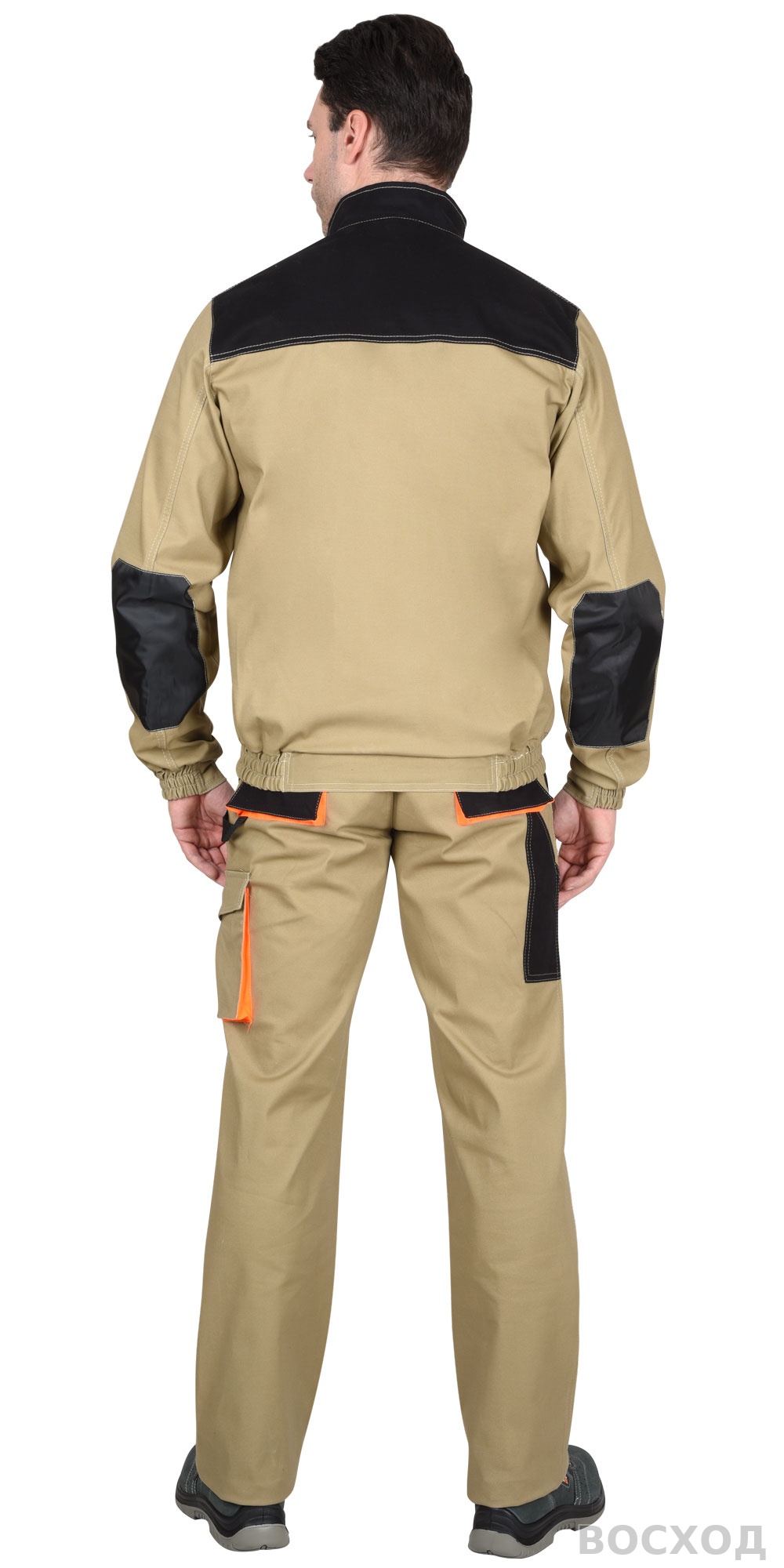 Костюм СИРИУС-МАНХЕТТЕН куртка, п/к с оранж. и черным тк. мех. стрейч пл. 250г/кв.м