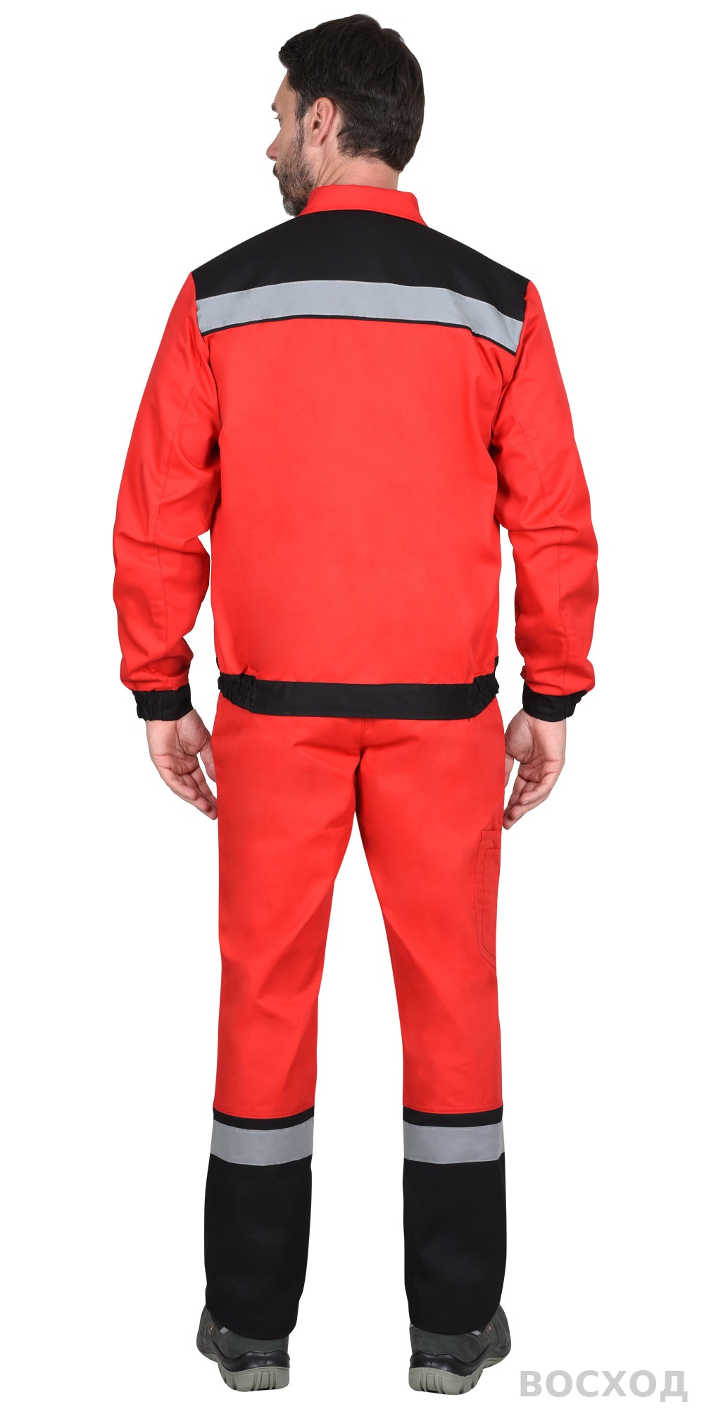 Костюм СИРИУС-МАСТЕР летний: куртка, полукомбинезон, с чёрной отделкой