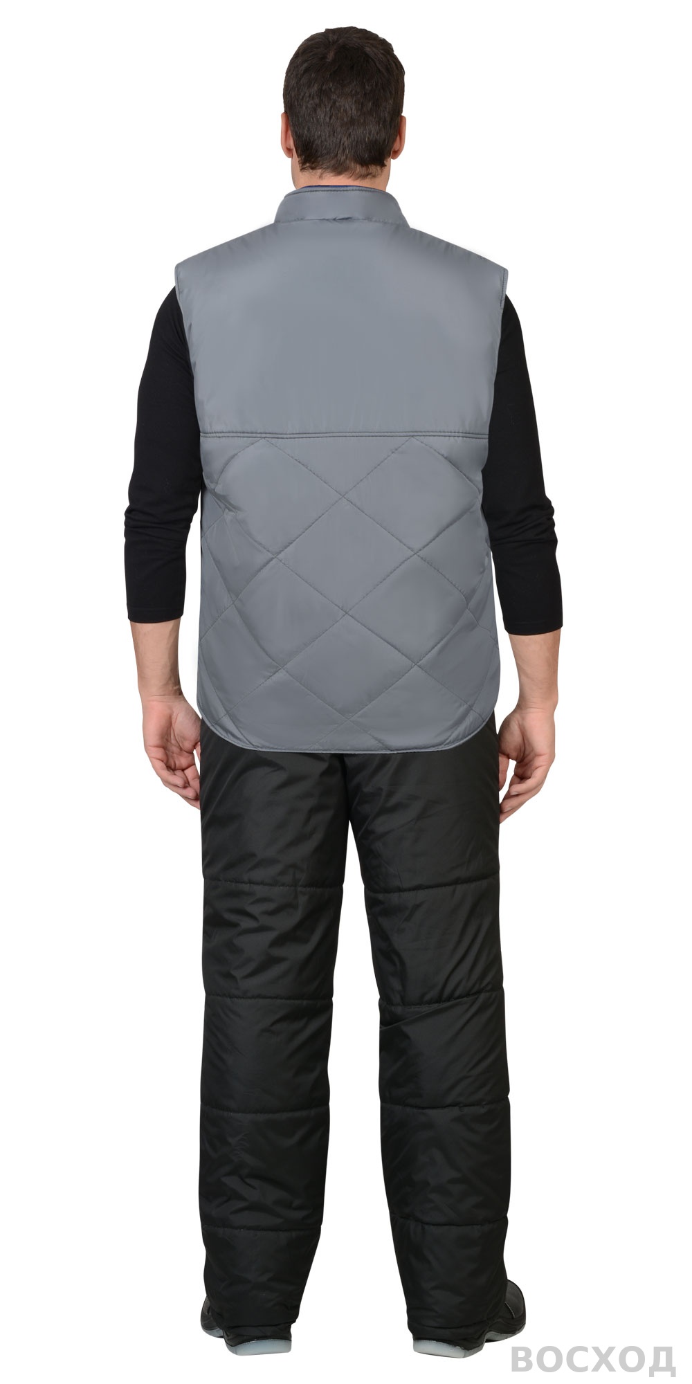 Жилет СИРИУС-ЕВРОПА удлиненный, (на подкладке флис) графит