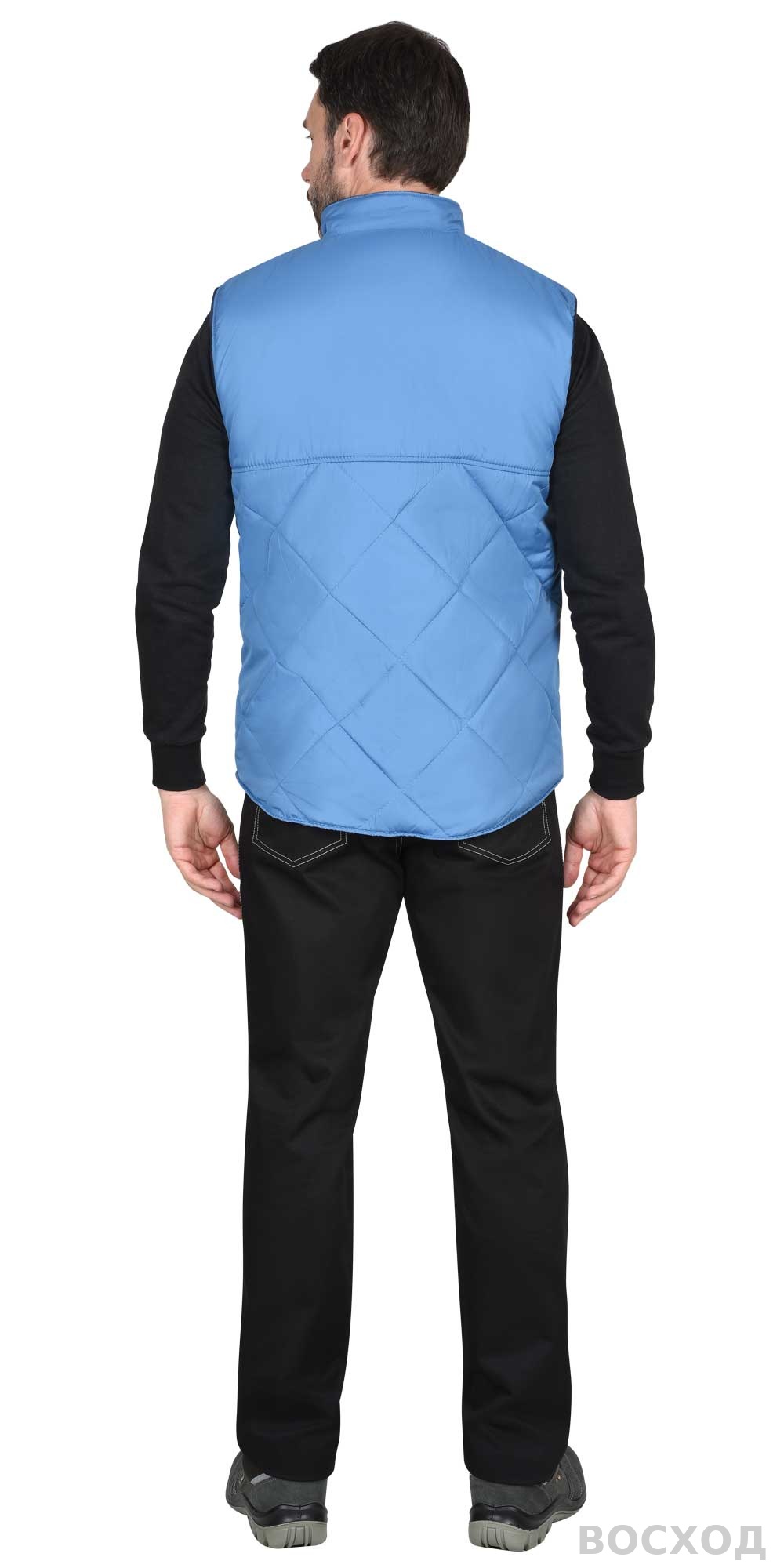 Жилет СИРИУС-ЕВРОПА удлиненный (на подкладке флис) темно