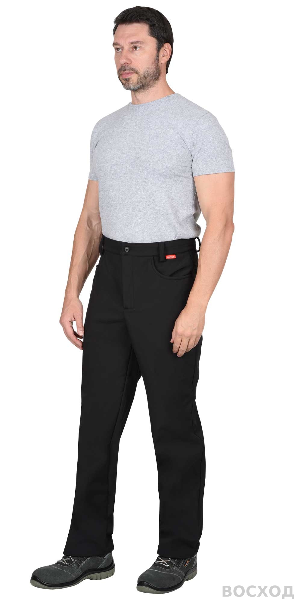 Брюки СИРИУС-АЗОВ черный софтшелл пл 350 г/кв.м