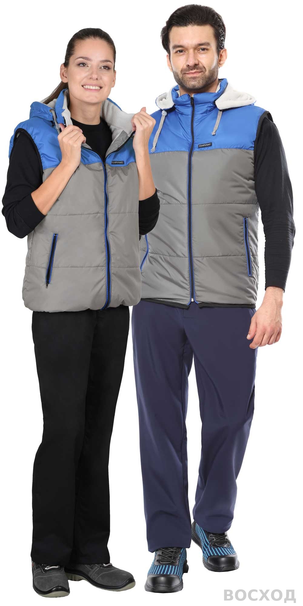 Жилет СИРИУС-ДРАЙВ (на подкладке флис) с васильковым