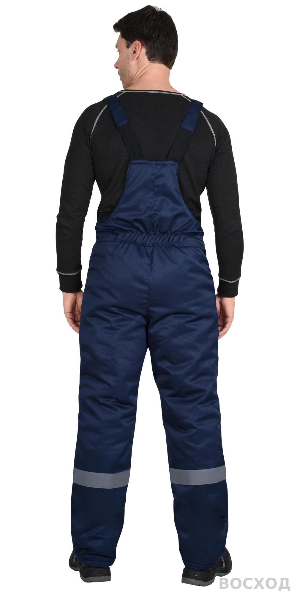 Костюм СИРИУС-РОСТ-НОРД-2 зимний, куртка, п/к, темно- с васильковым и СОП