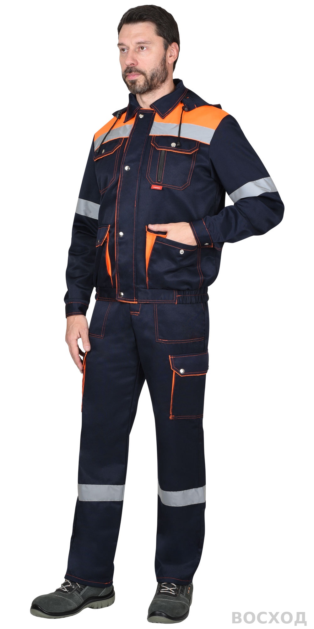 Костюм СИРИУС-ТИТАН куртка, п/к с оранжевым и СОП