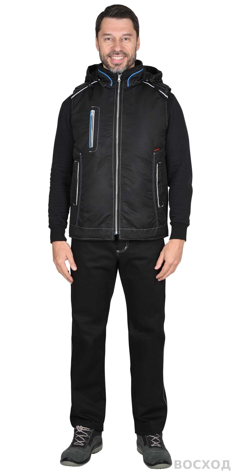 Жилет СИРИУС-АЛЕКС утепленный с капюшоном