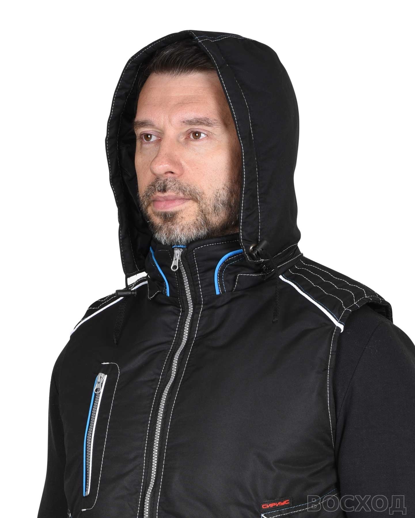 Жилет СИРИУС-АЛЕКС утепленный с капюшоном