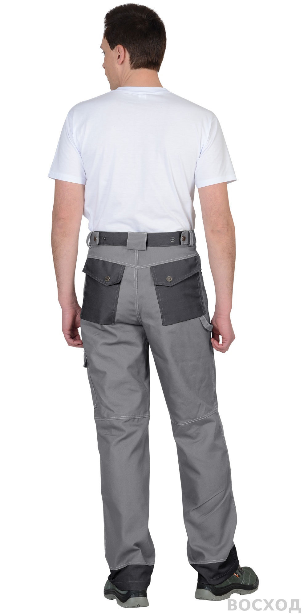 Костюм СИРИУС-ВЕСТ-ВОРК куртка, брюки ср. с т.серым пл. 275 г/кв.м