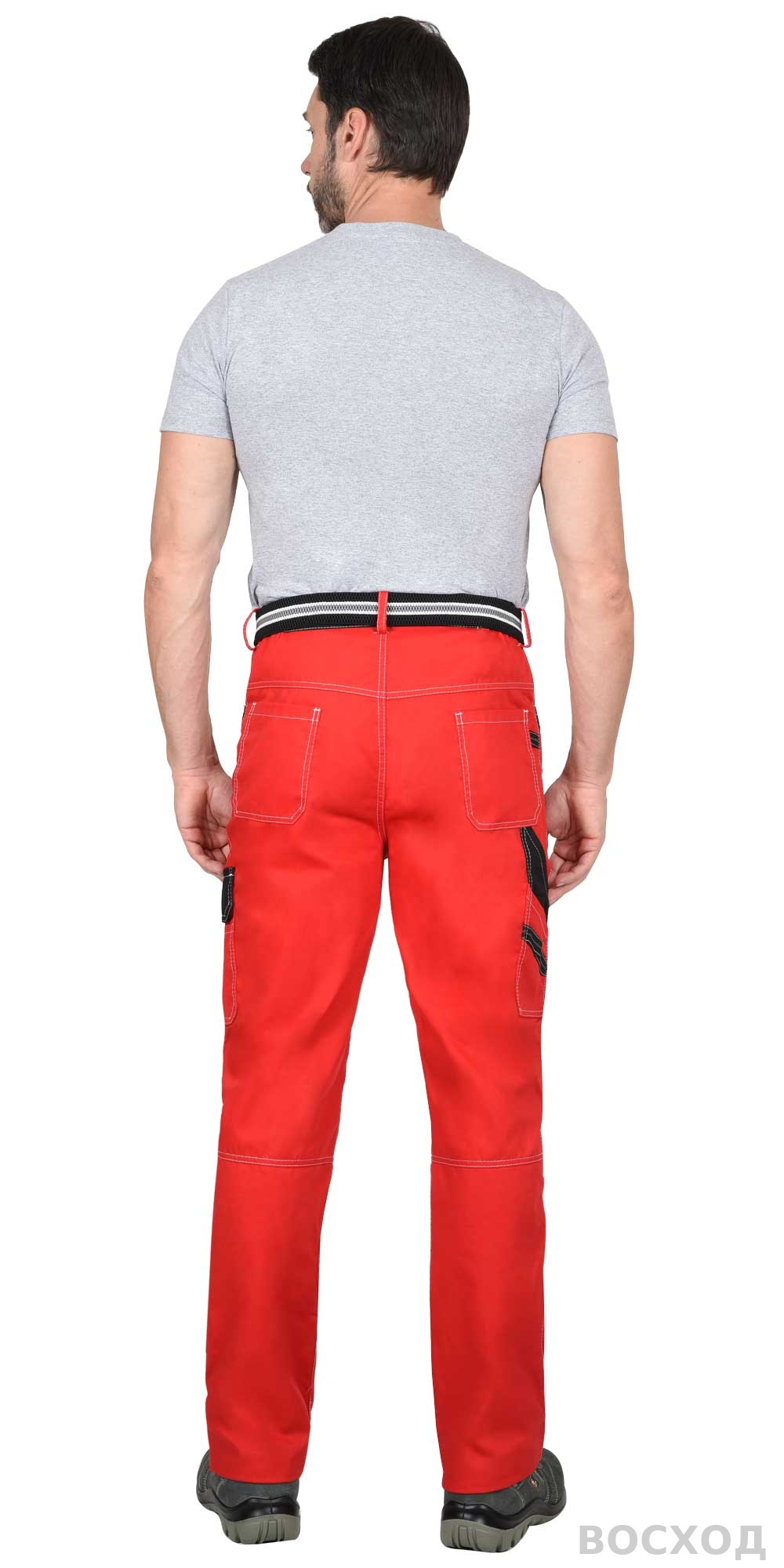 Брюки СИРИУС-ПРЕСТИЖ мужские летние красные с черным