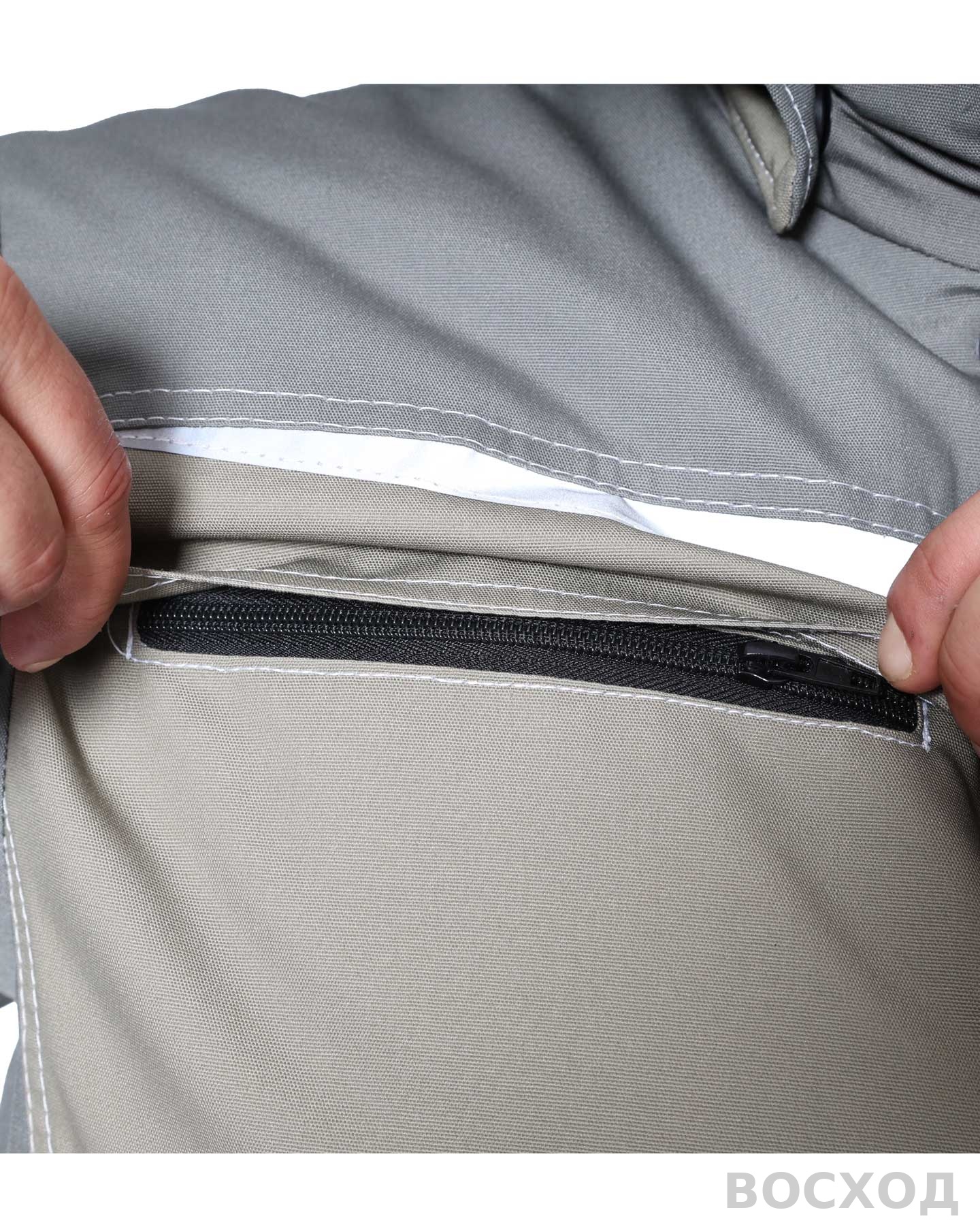 Костюм СИРИУС-ОЗОН куртка, брюки св. с т.оливковым