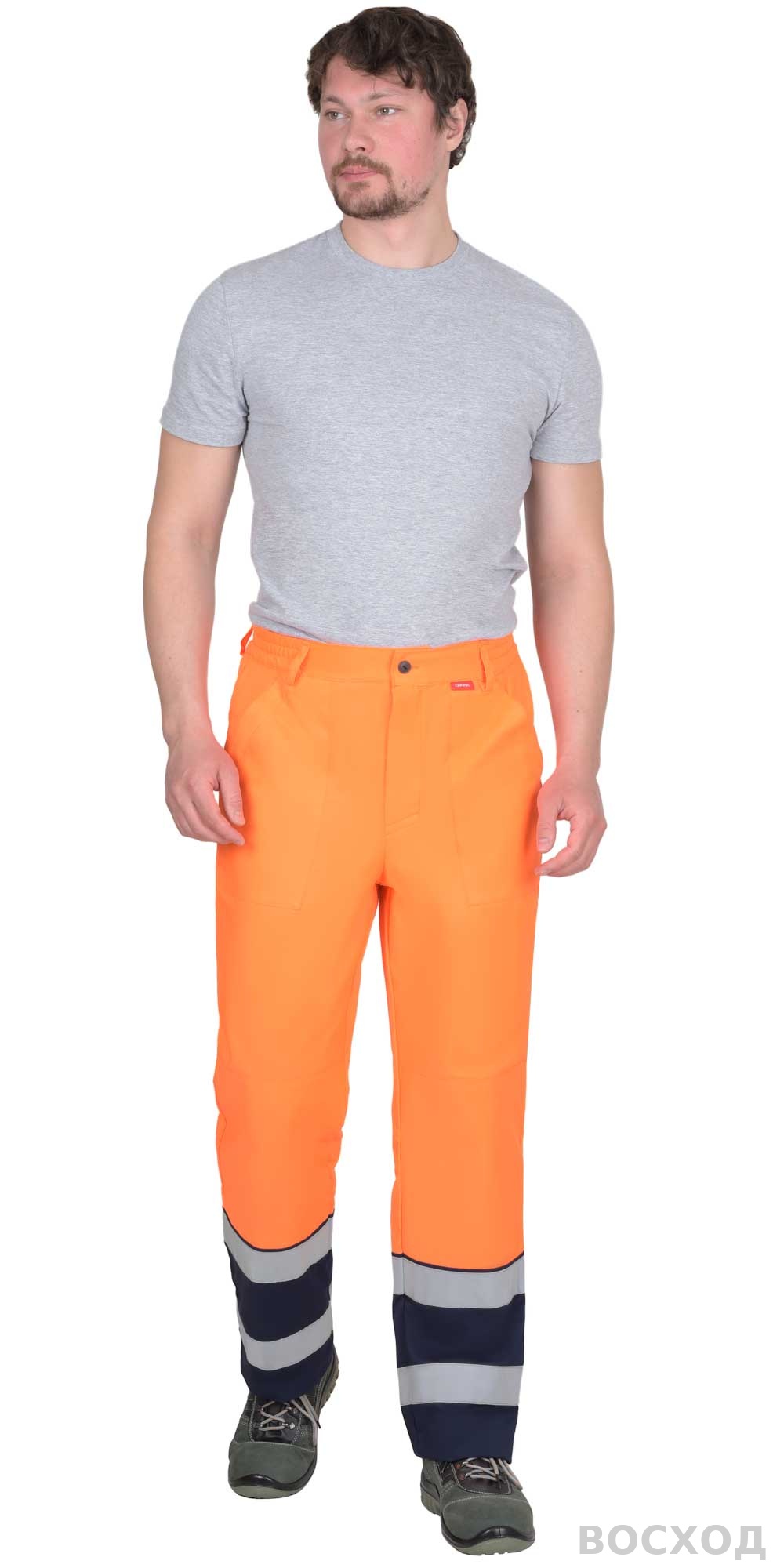 Брюки СИРИУС-ТЕРМИНАЛ-3-РОСС оранжевые с темно-синим