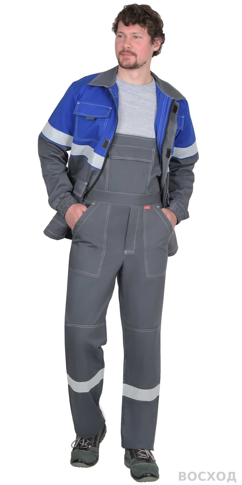 Костюм СИРИУС-САМОТЛОР-РОСС куртка, п/к с вас. 80% х/б 20% п/э антист. нить 250 г/кв.