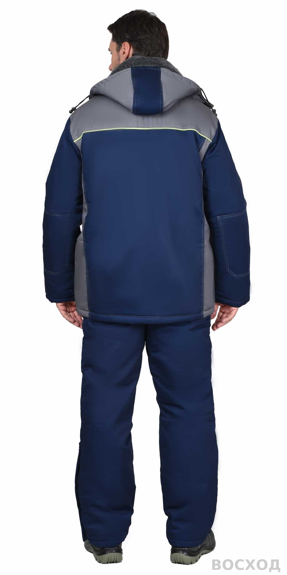 Костюм СИРИУС-ФАВОРИТ зимний: куртка, брюки т. со ср.серым