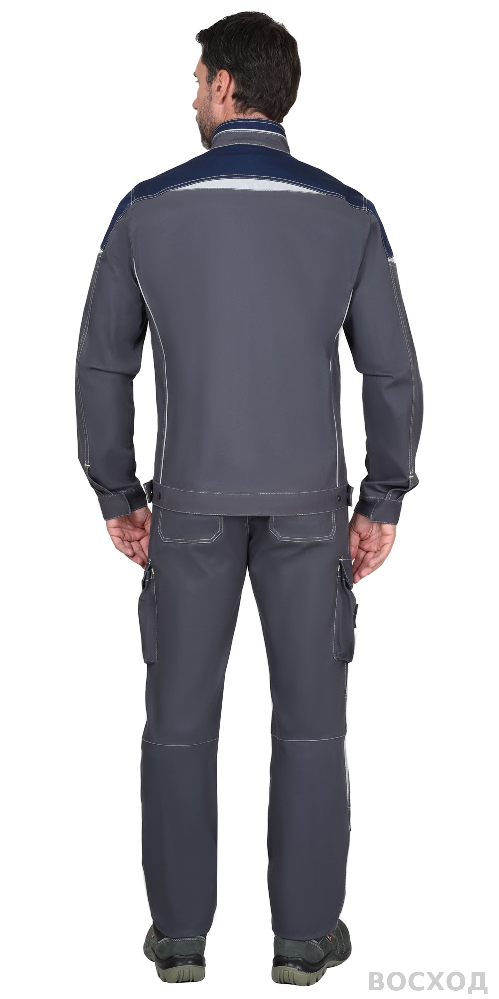 Костюм СИРИУС-ДЖЕТ куртка, брюки т- с синим тк. мех. стрейч с ВО