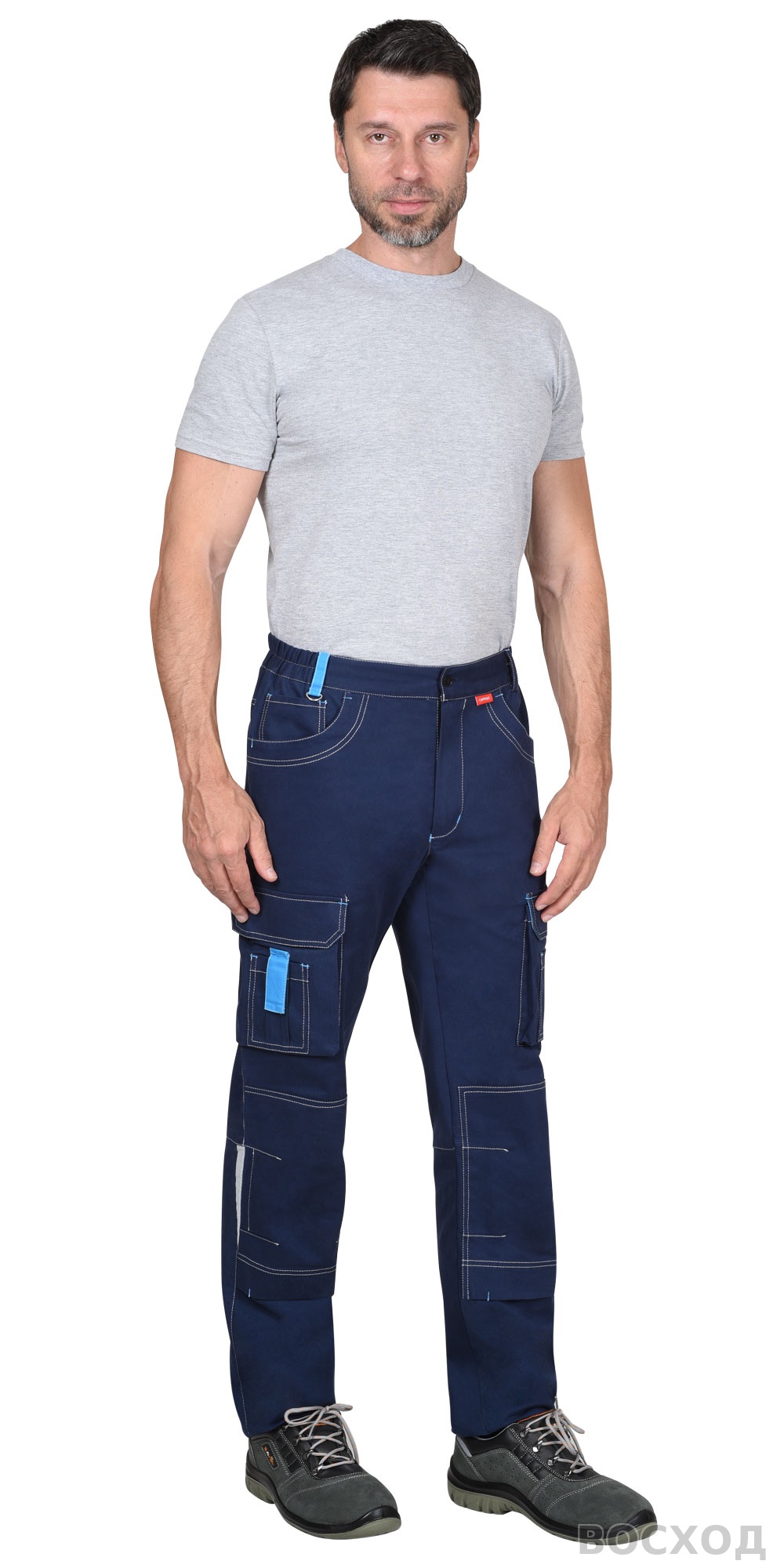 Костюм СИРИУС-ДЖЕТ куртка, брюки с голубым тк. мех. стрейч с ВО