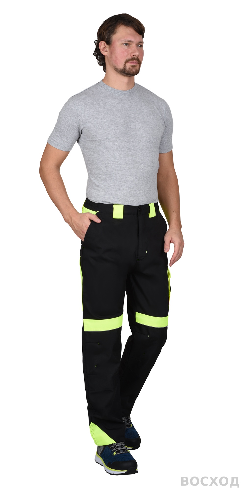 Брюки СИРИУС-ОНИКС черный с лимонным