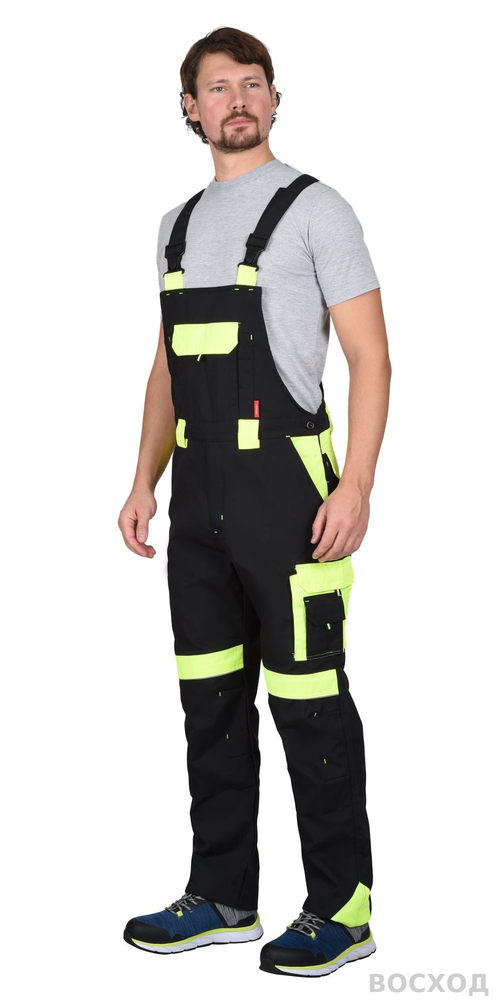 Полукомбинезон СИРИУС-ОНИКС черный с лимонным