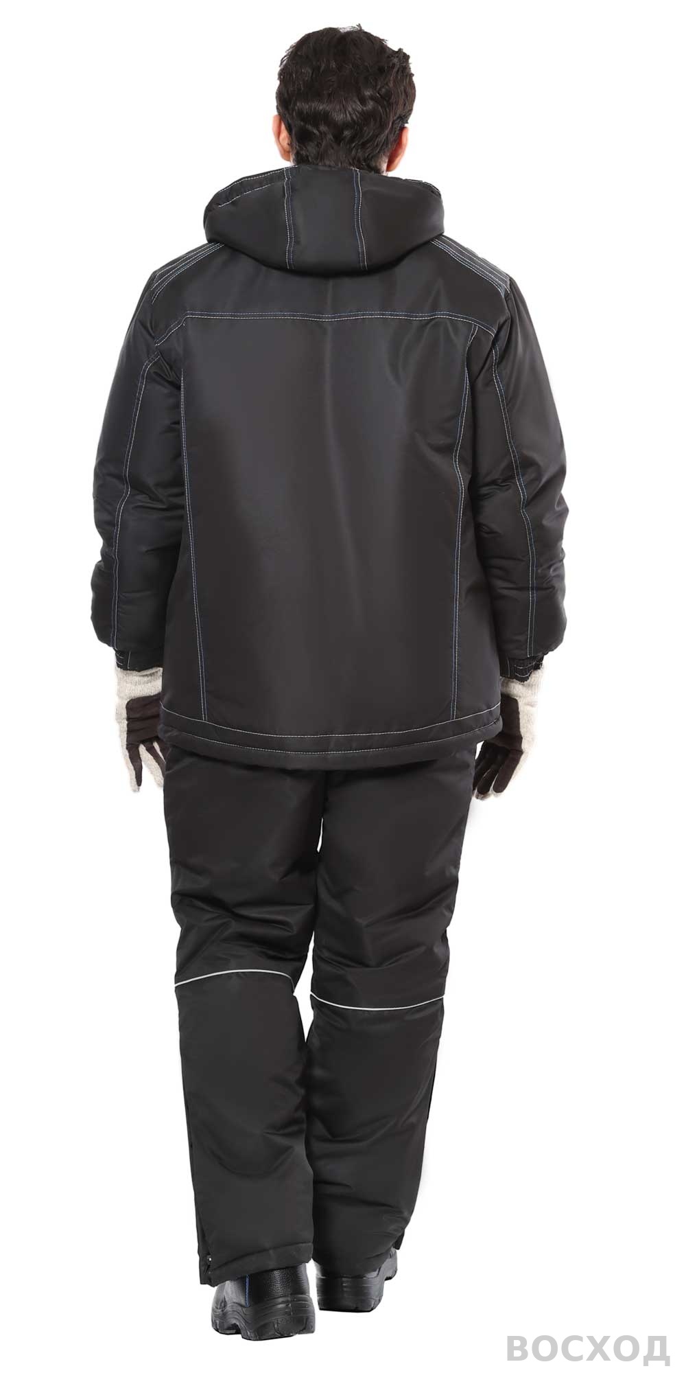 Костюм СИРИУС-АЛЕКС зимний: куртка, брюки, черный, тк.Таслан