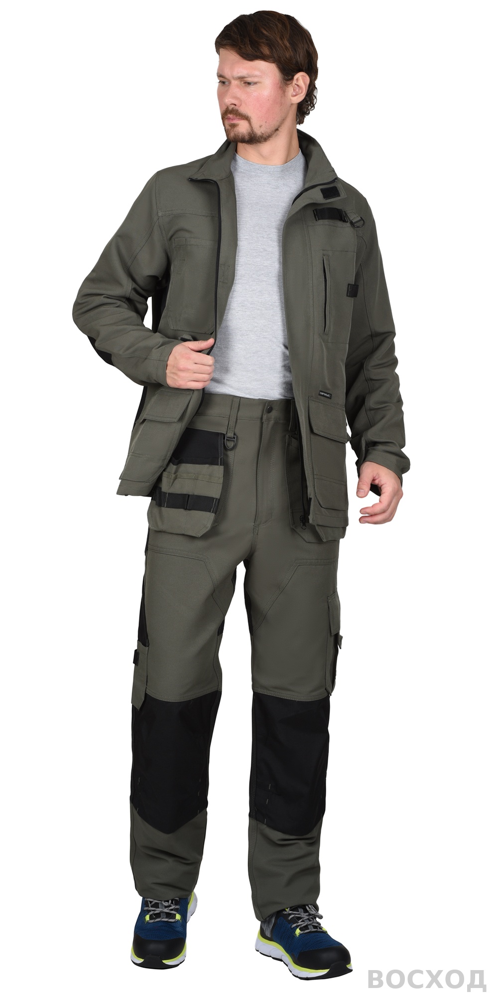 Костюм СИРИУС-ТРИТОН куртка, брюки с черным тк.Кошачий глаз