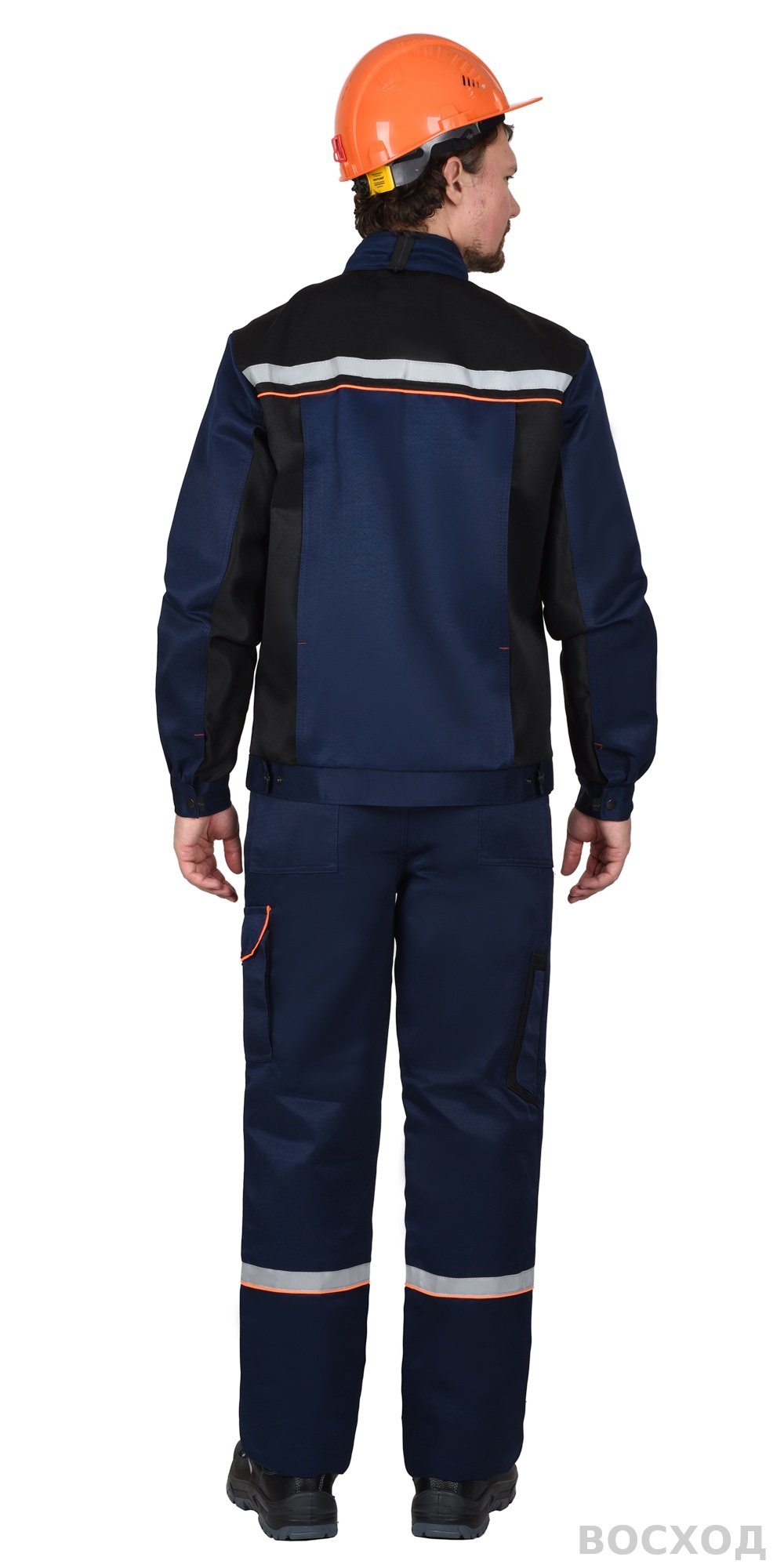 Костюм СИРИУС-ПРАКТИК куртка, брюки, темно- с черным и СОП