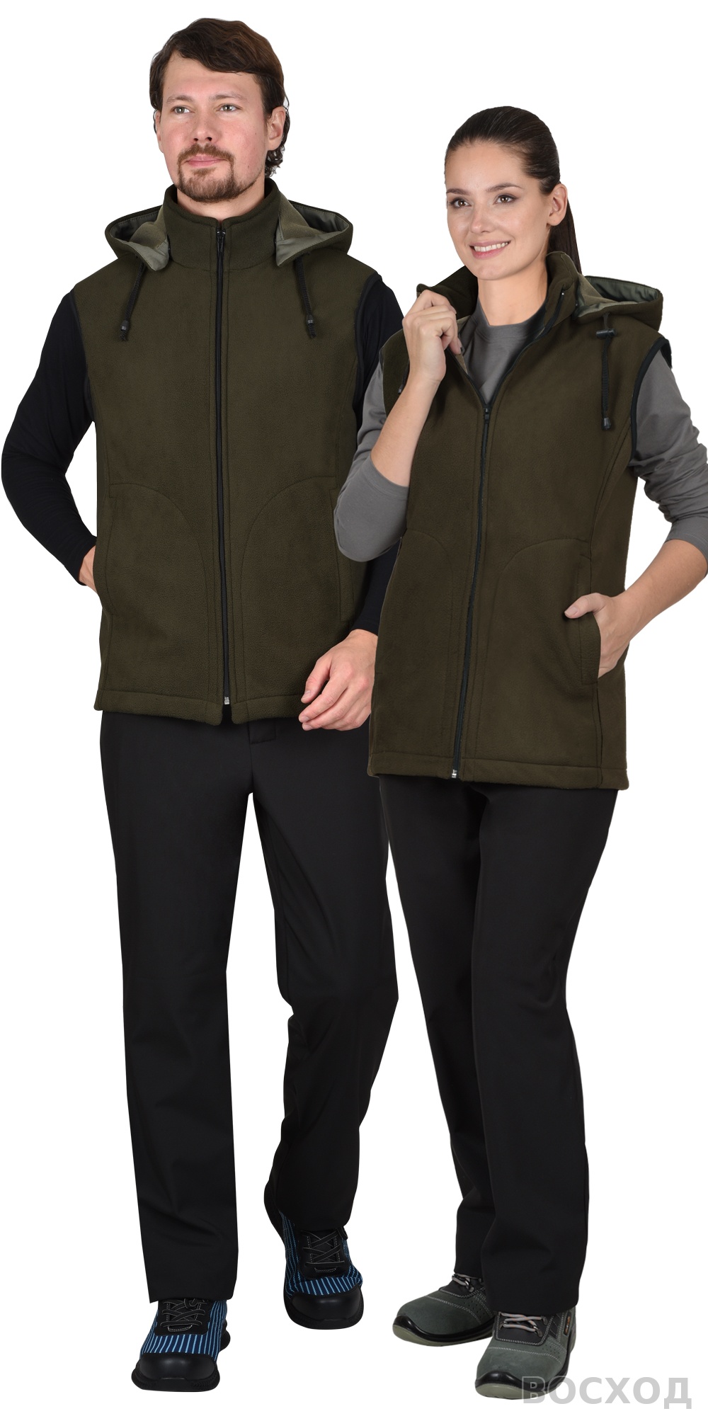 Жилет СИРИУС-ТЕХНО олива (флис дублированный)