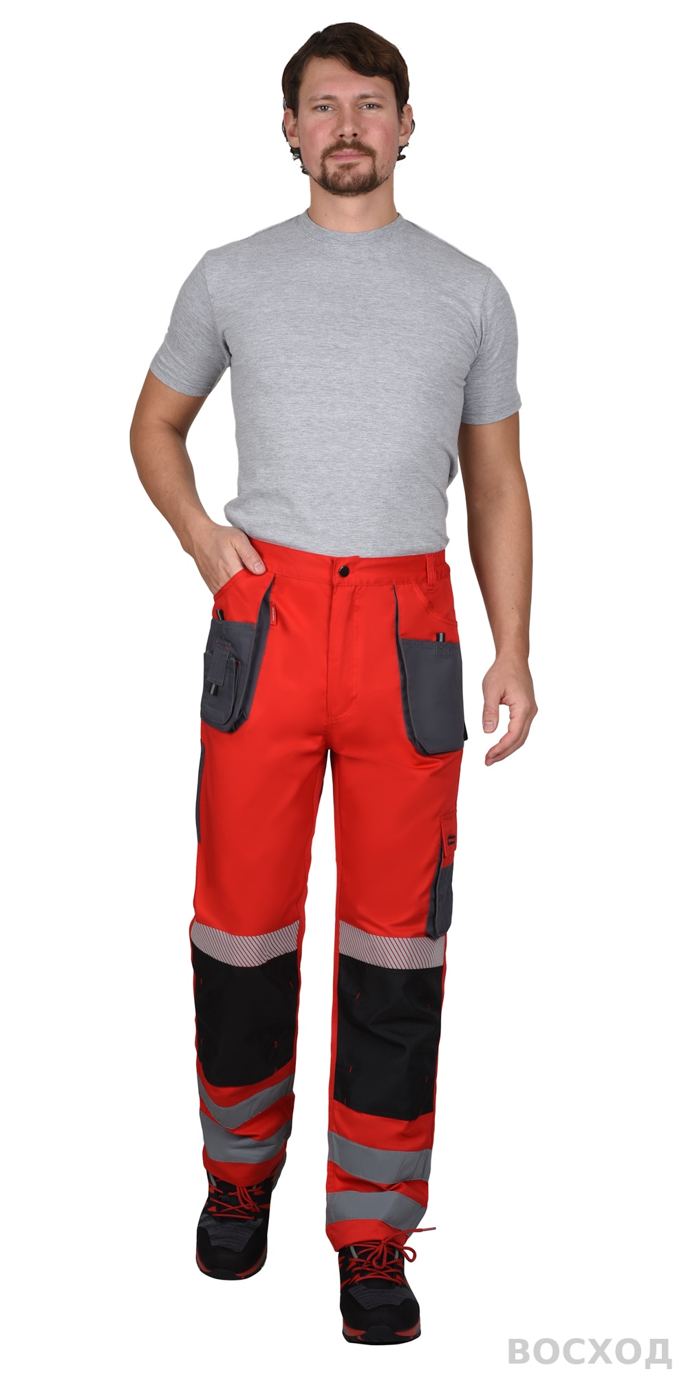 Костюм СИРИУС-АТОМ куртка, брюки с серым