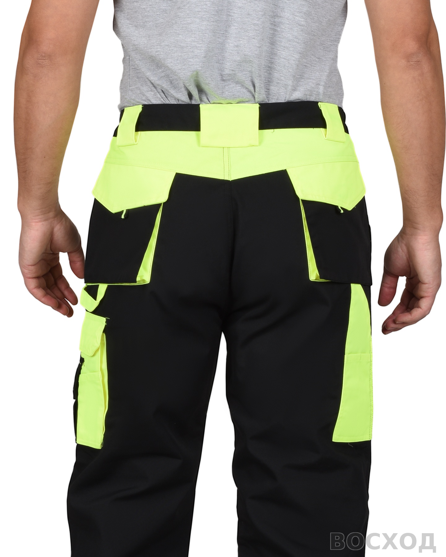 Костюм СИРИУС-ОНИКС куртка, брюки черный с лимонным