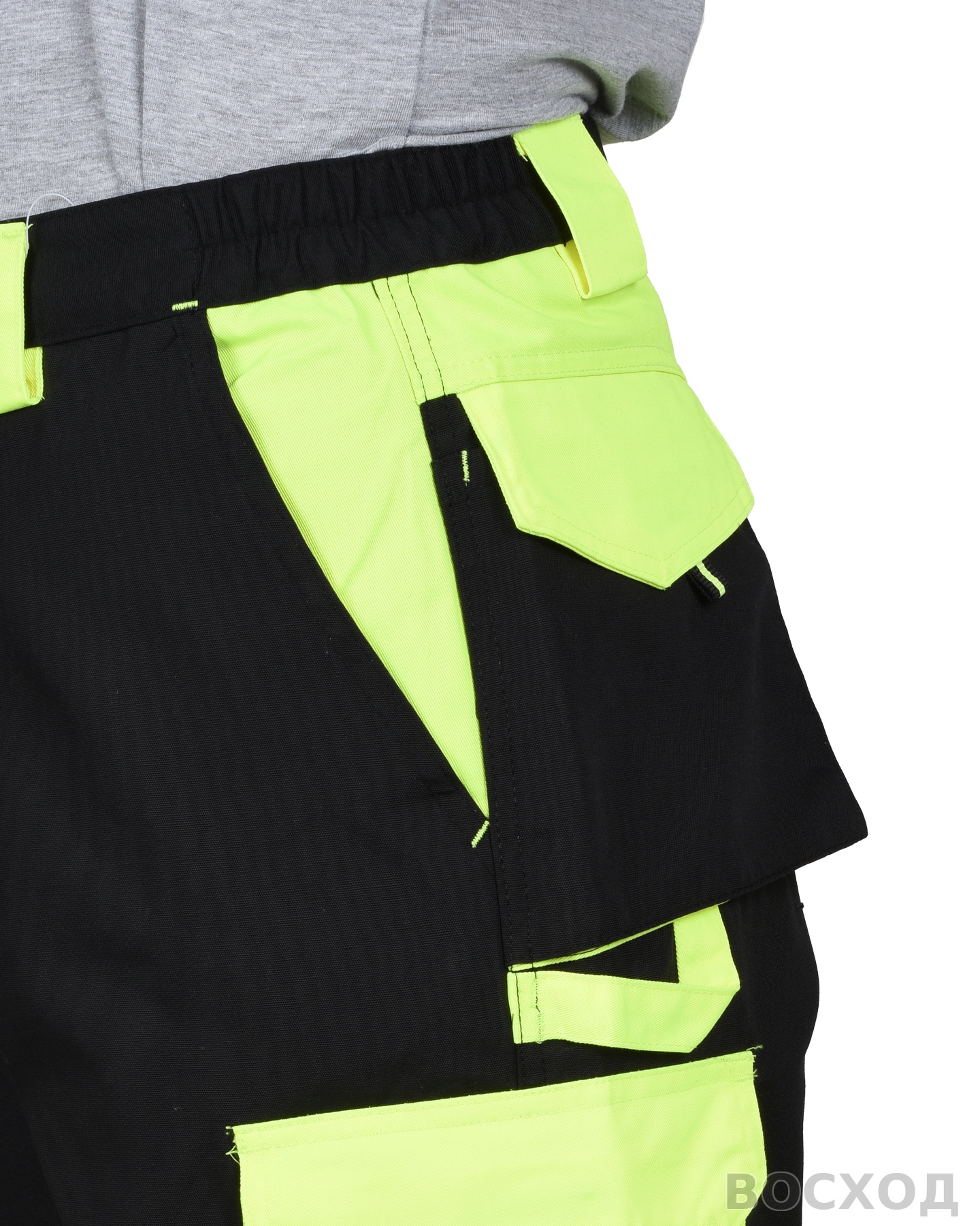 Костюм СИРИУС-ОНИКС куртка, брюки черный с лимонным