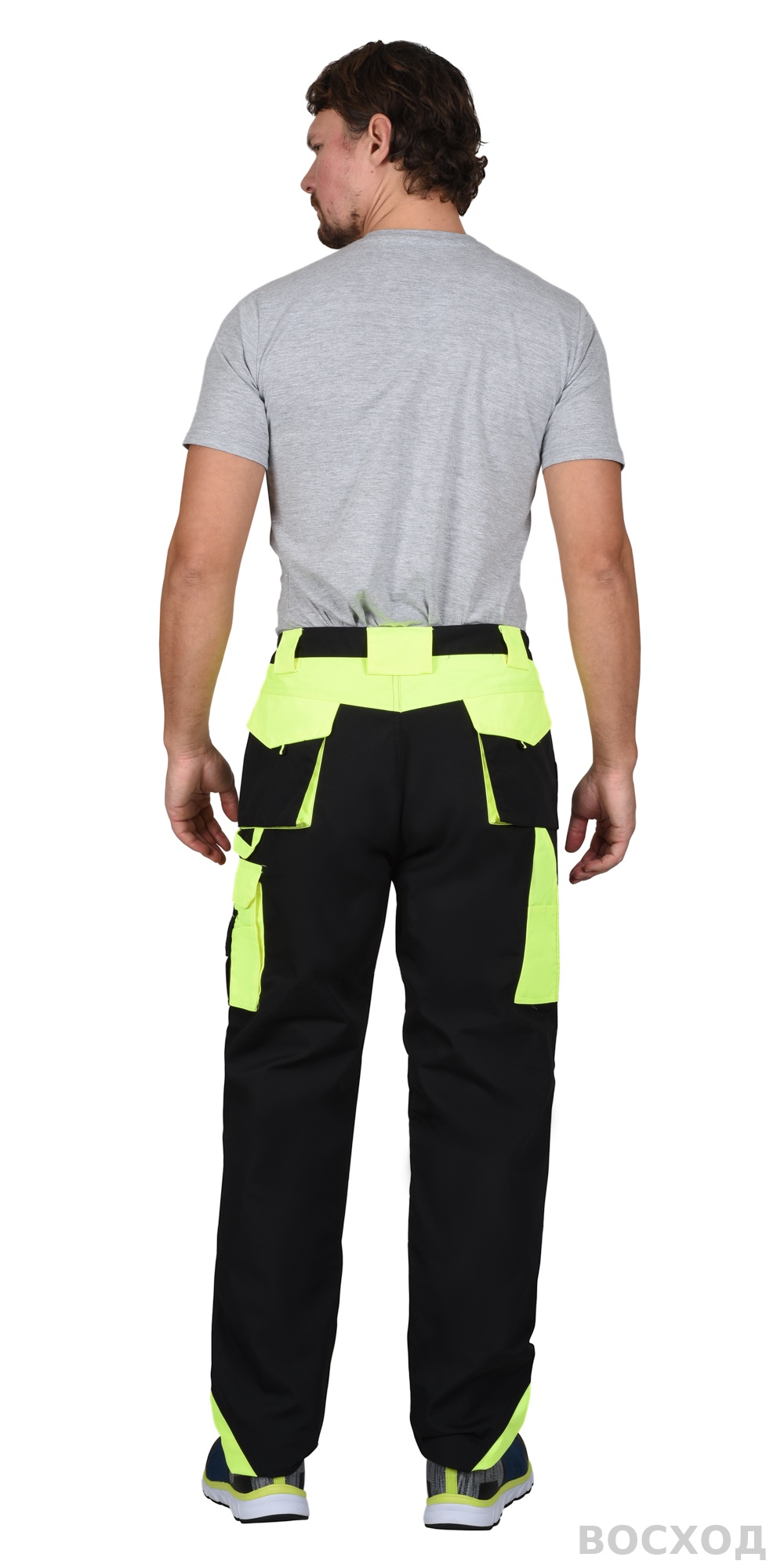 Костюм СИРИУС-ОНИКС куртка, брюки черный с лимонным