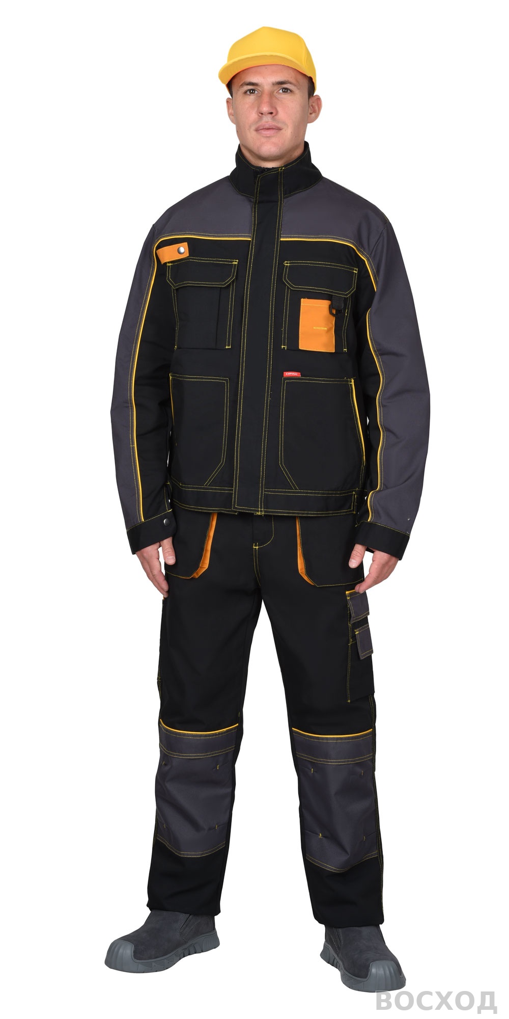 Куртка СИРИУС-АГАТ черный с темно-серым