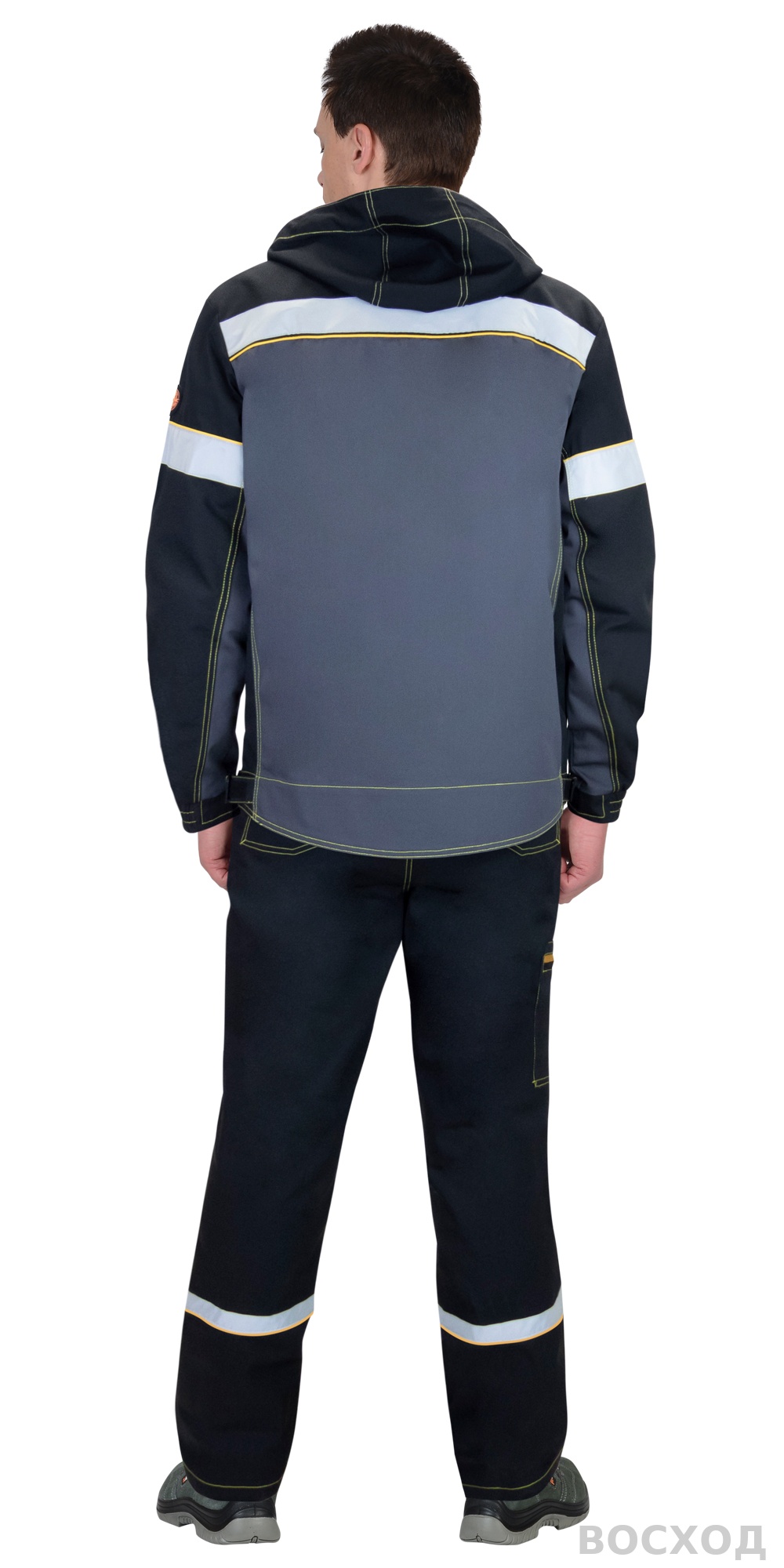 Куртка СИРИУС-РОДОС черная с темно-серым