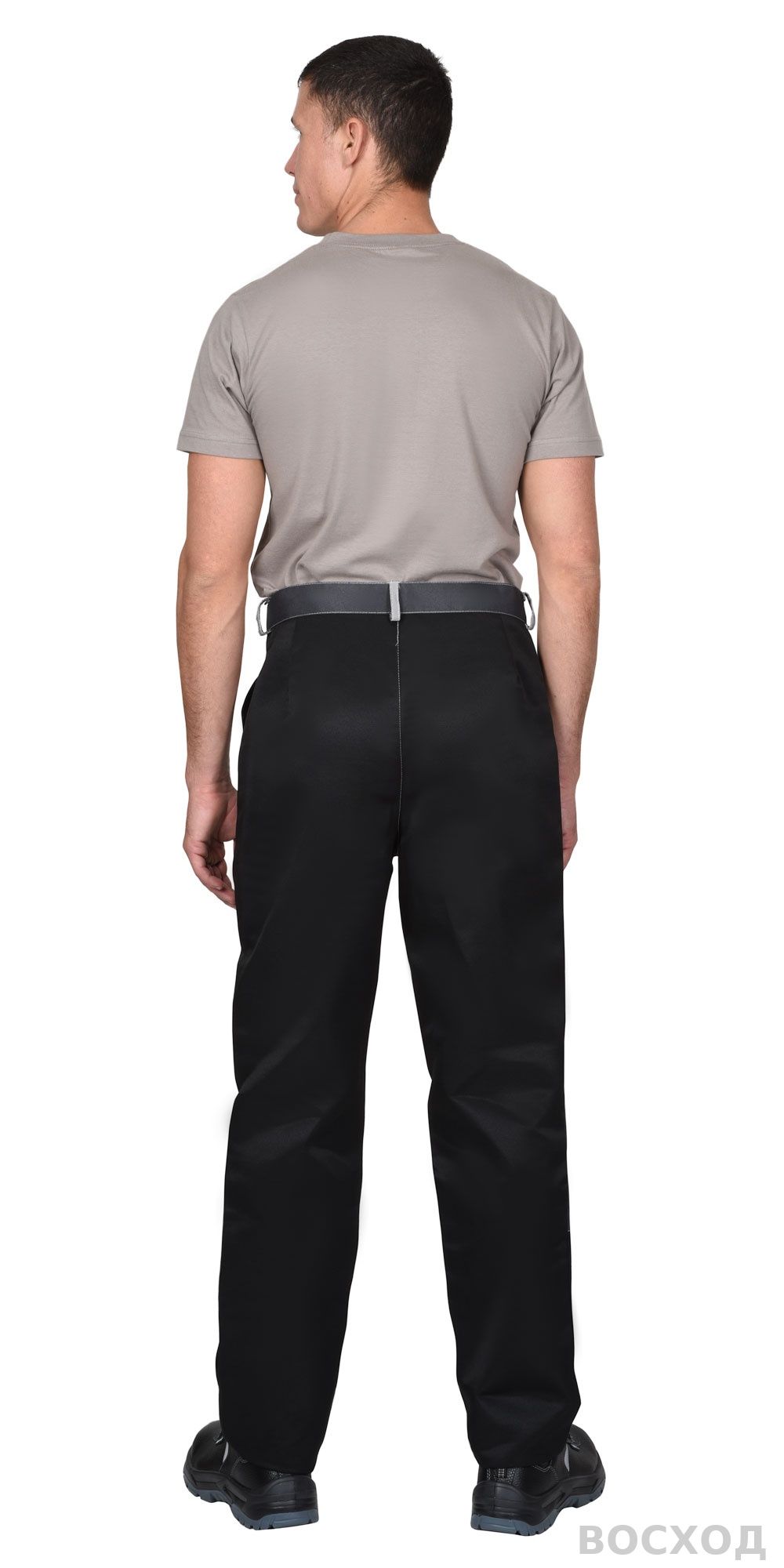 Костюм СИРИУС-АСПЕКТ куртка длин., брюки, черный с темно-серым и светло-серой отделкой