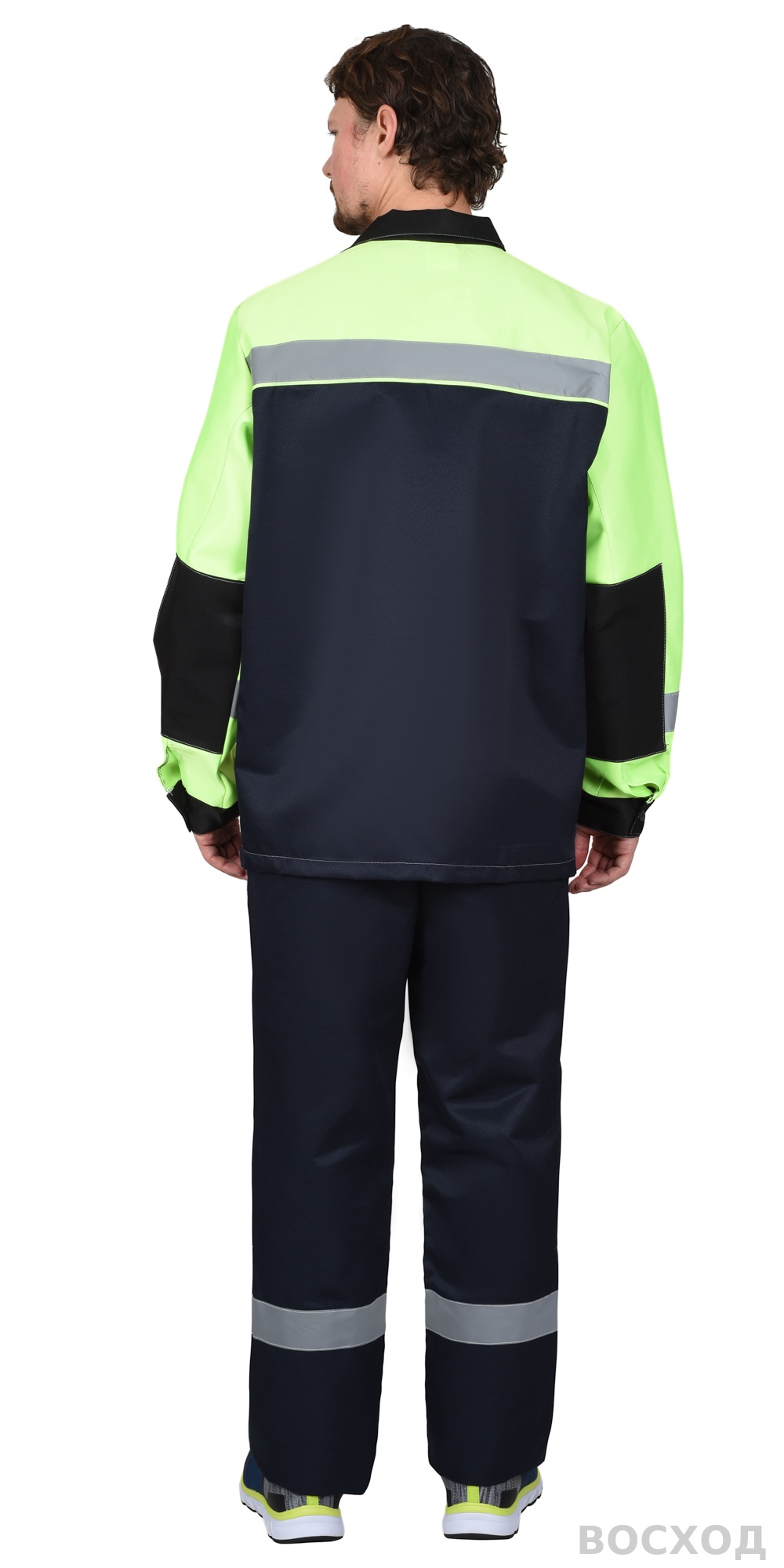 Костюм СИРИУС-ПРОФИЛЬ куртка, брюки, темно- с лимонным с черной отделкой и СОП